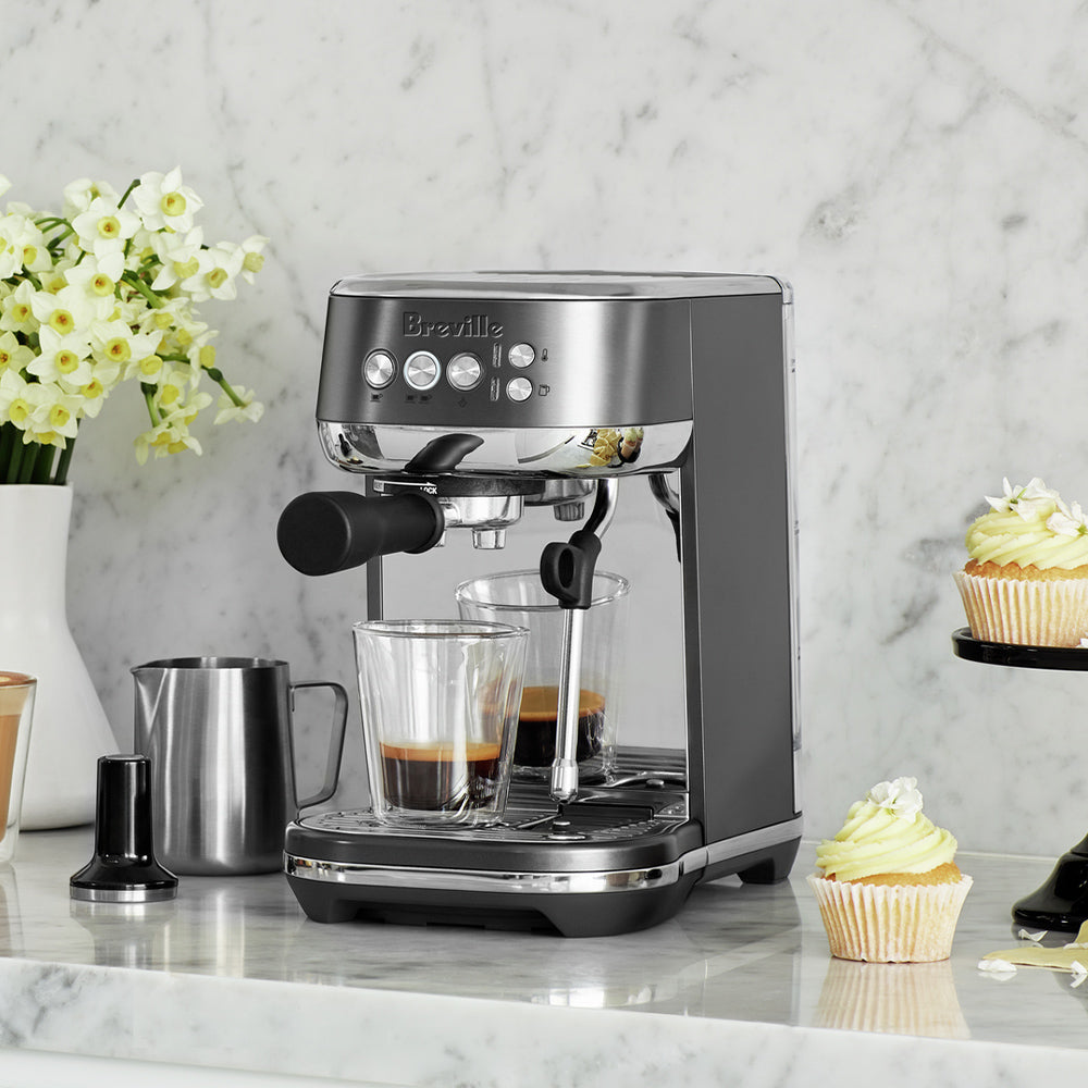 Breville Bambino Plus Automatic Espresso Machine - Black Stainless Steel | BES500BST1BCA1 | Perfect for Home Baristas & Coffee Lovers