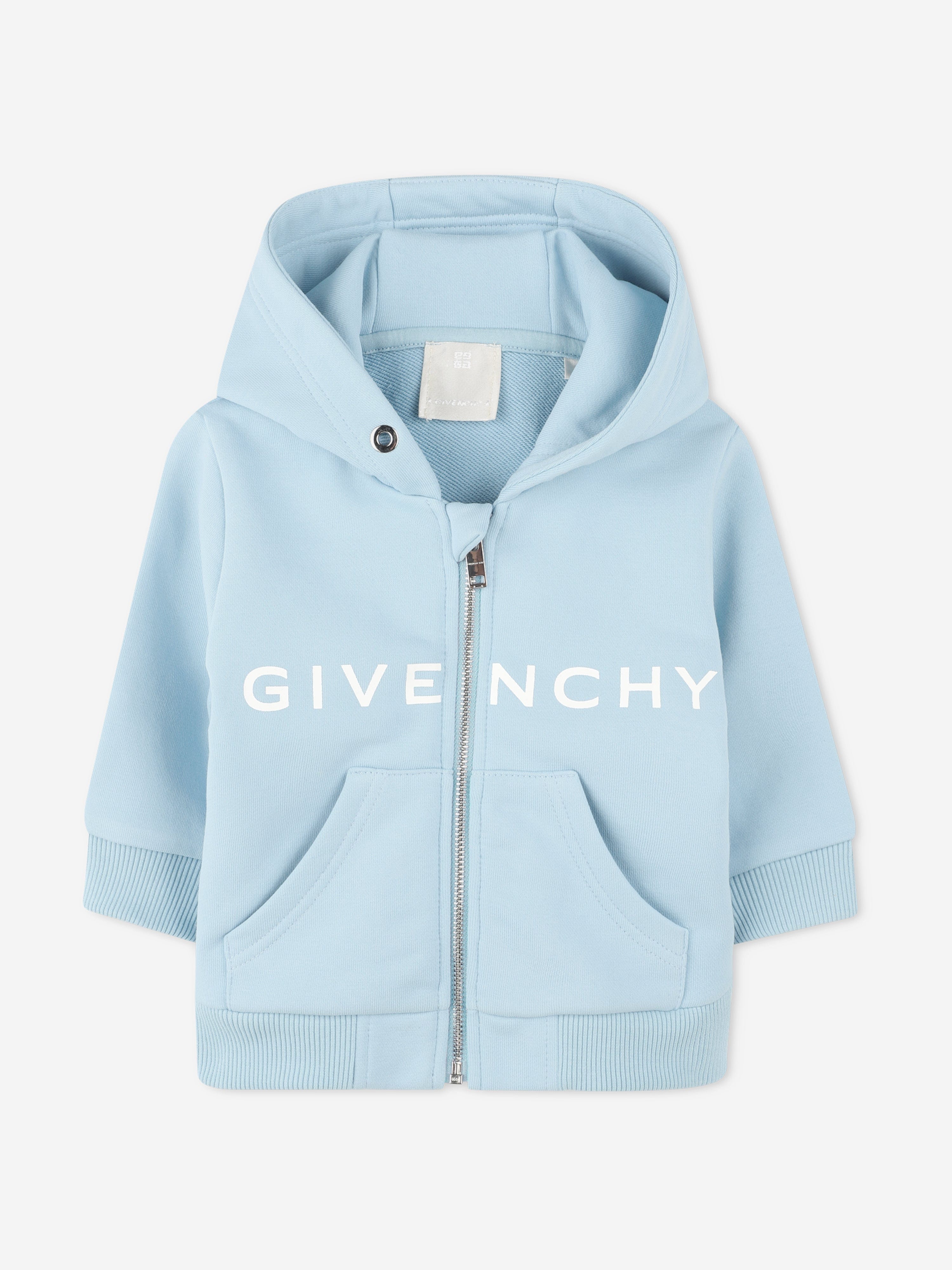 **Blue 4G Logo Zip-Up Hoodie for Baby Boys - Soft & Comfortable for Playtime & Outdoor Adventures**