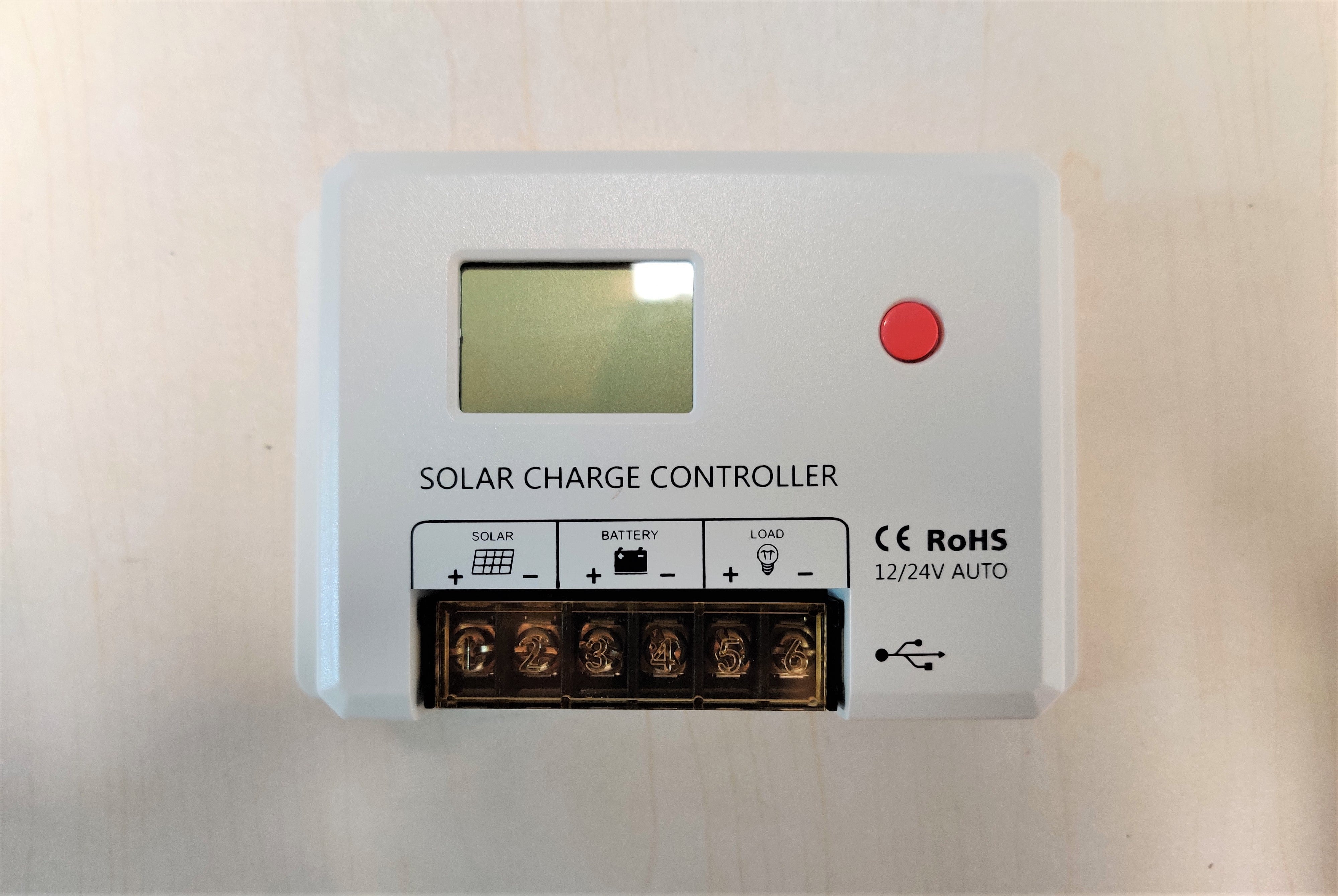 Energex 20A PWM Solar Charge Controller 12V/24V Auto - Waterproof Solar Panel Regulator for RV, Boat, Off-Grid System & Home Solar Power