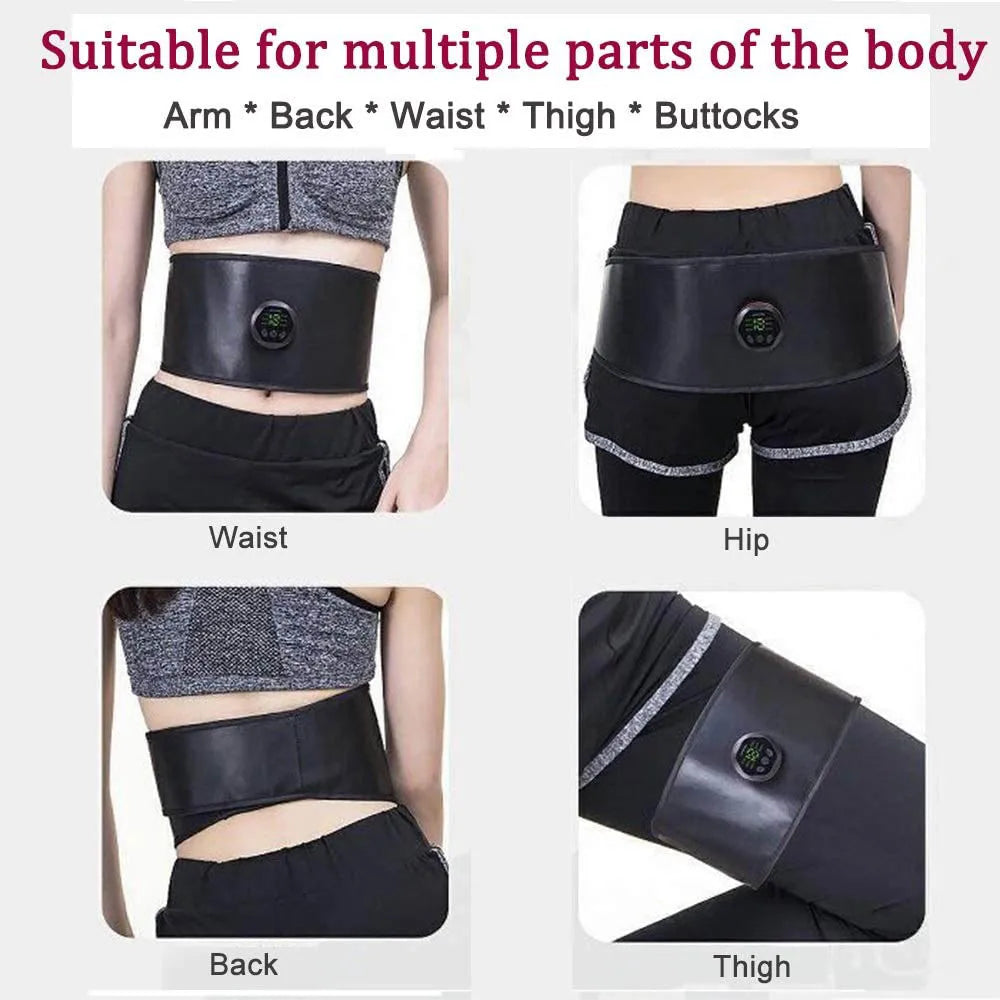 Electric ABS Muscle Stimulation Belt - EMS Abdominal Trainer for Core Workout & Toning | Gym, Home Fitness & Recovery Use