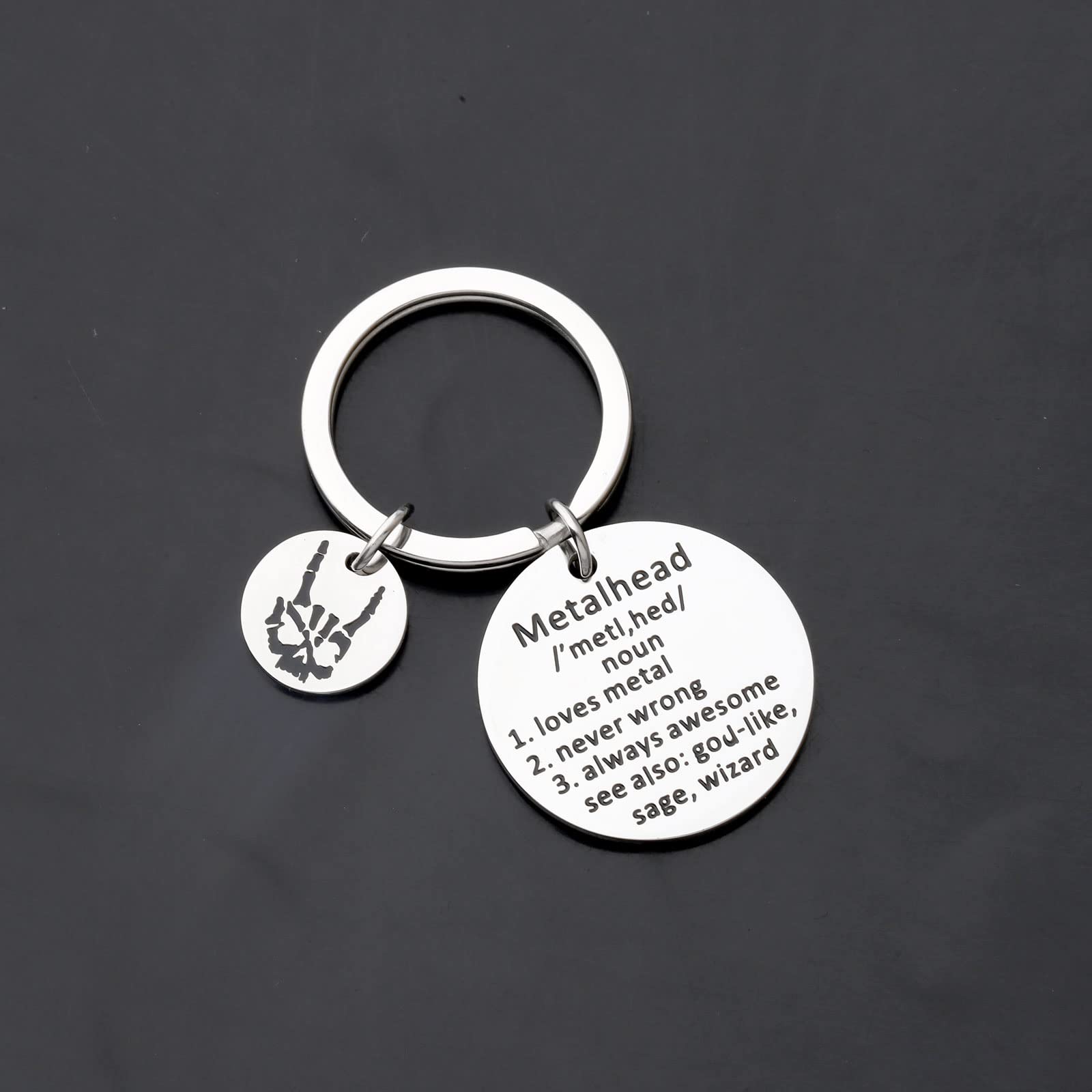 TIIMG Metalhead Keychain - Heavy Metal Band Fan Gift - Perfect for Concerts, Gifts & Everyday Carry