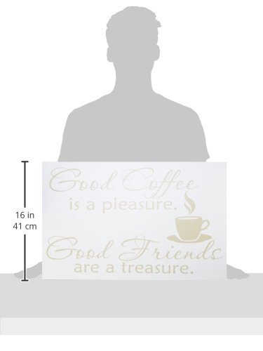 Good Coffee Good Friends Quote Wall Vinyl - Home & Office Decor