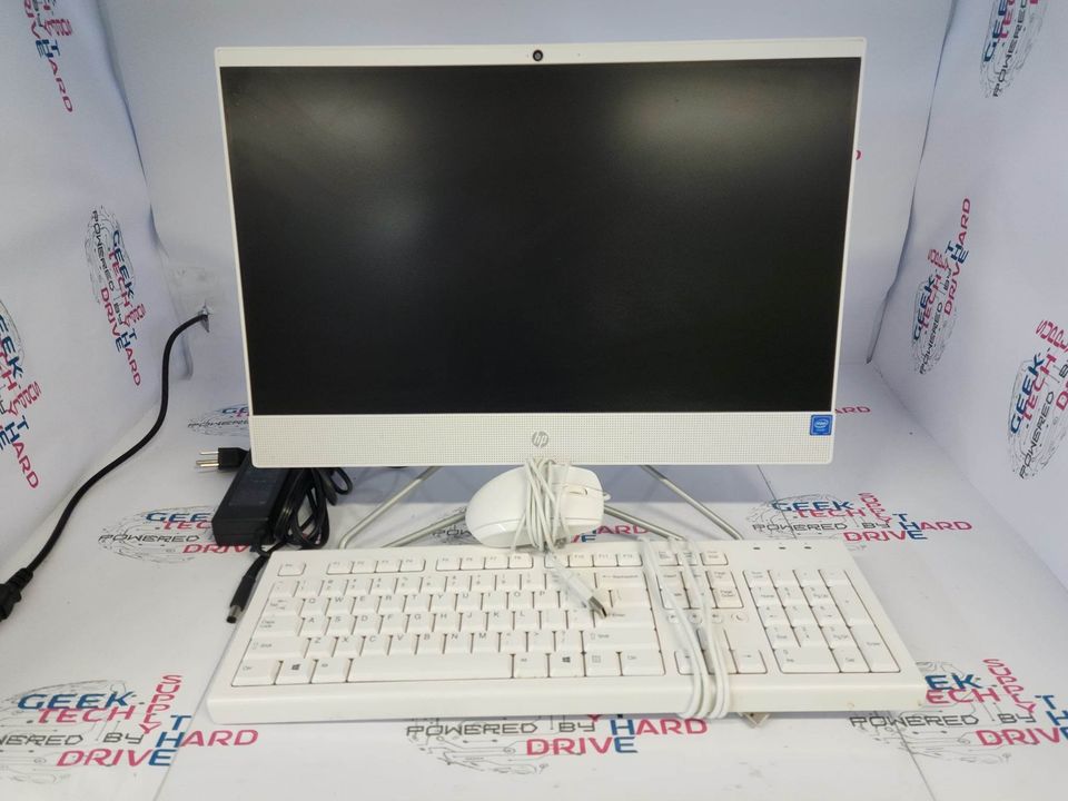 HP 22 c0063w All-in-One Desktop PC - Windows 11, Intel Celeron G4900T Processor, 1TB HDD, 4GB DDR4 RAM, Built-in Webcam & WiFi (White, B+ Grade) | Perfect for Home Office, Online Learning & Everyday Computing