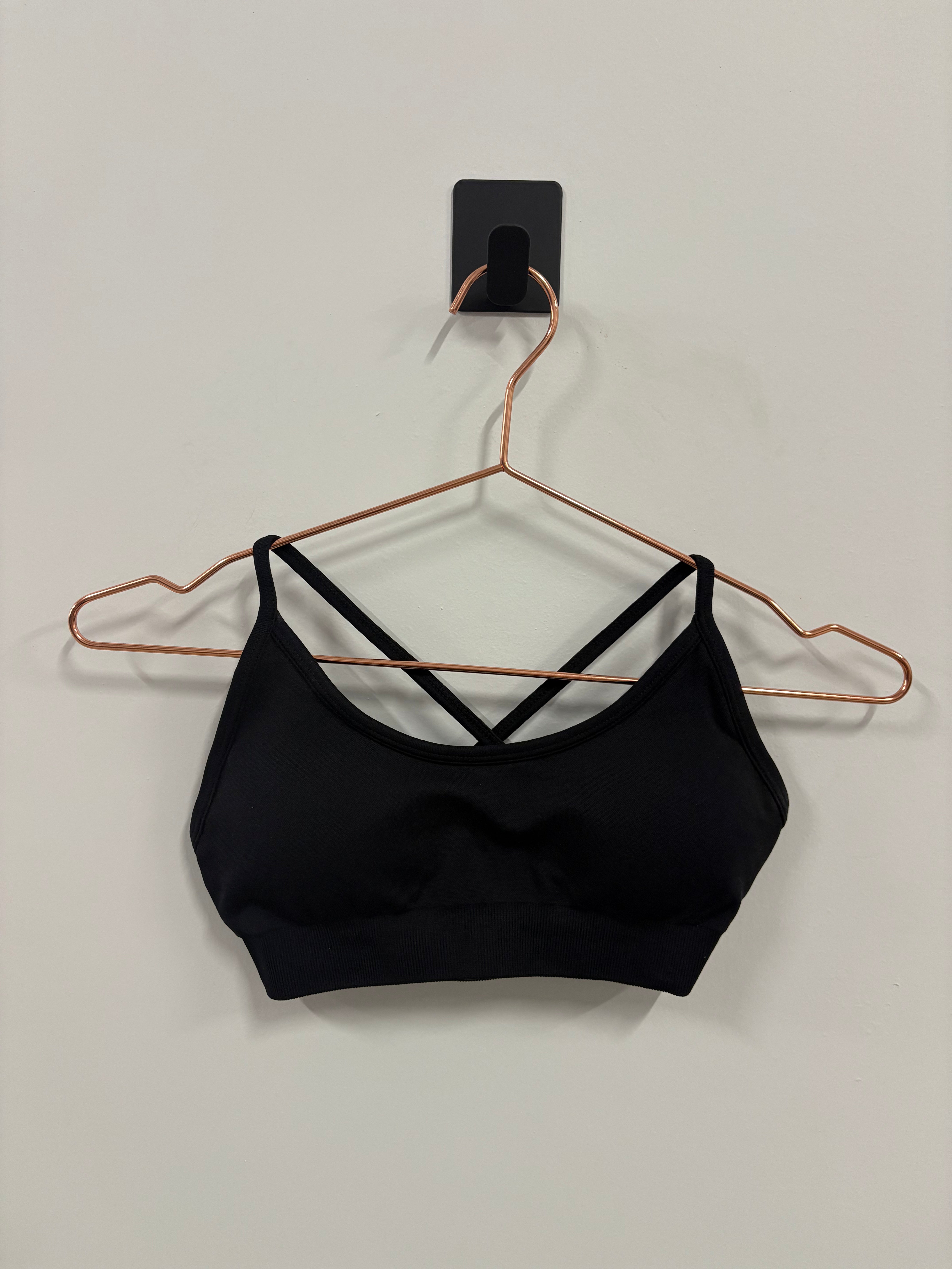 Seamless Minimal Bra - Comfortable Wireless Bralette for Women - Black - Small - Perfect for Yoga, Lounge & Everyday Wear