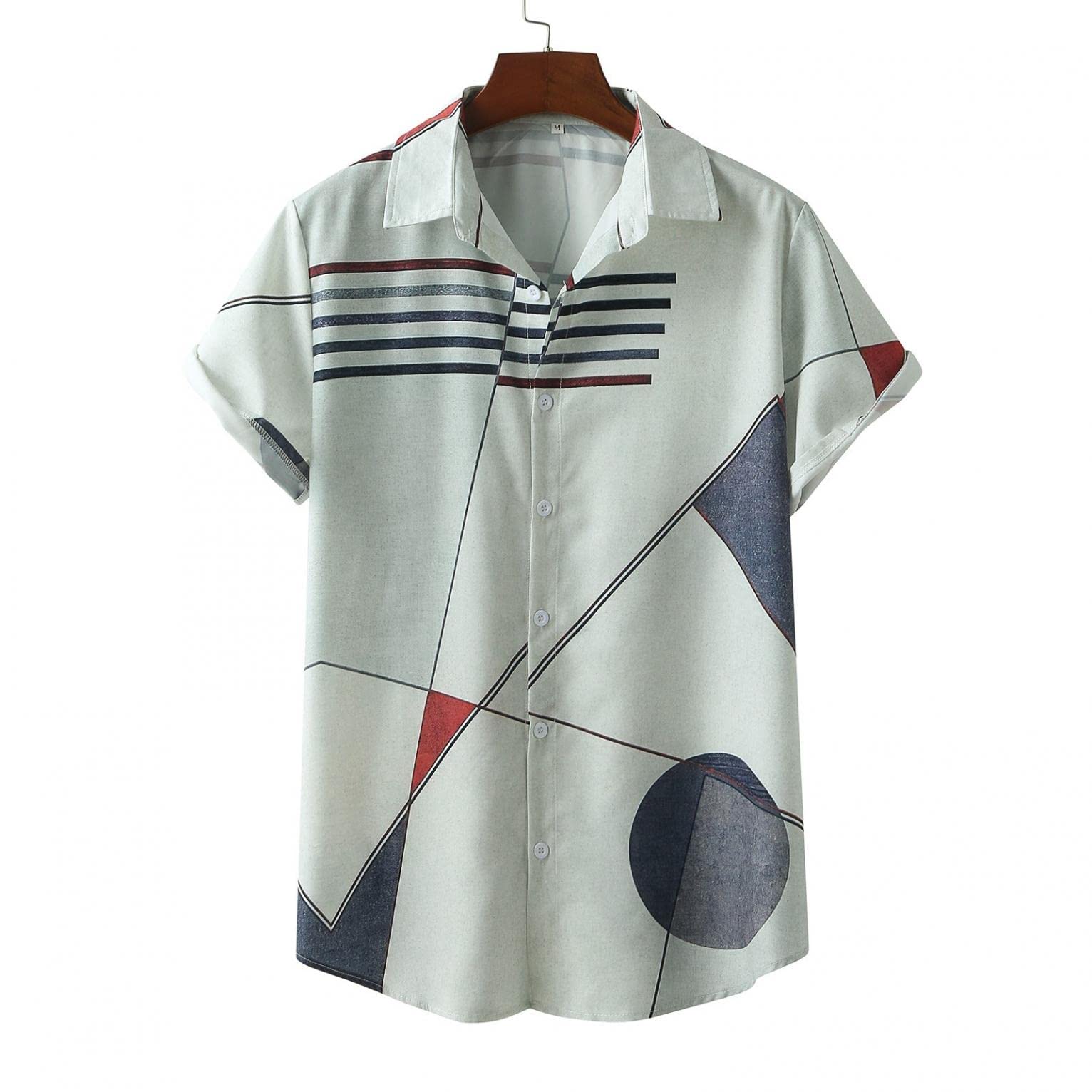 Men's Summer Short Sleeve Button Up Dress Shirts - Floral Beach Shirt for Casual Wear, Office & Vacation