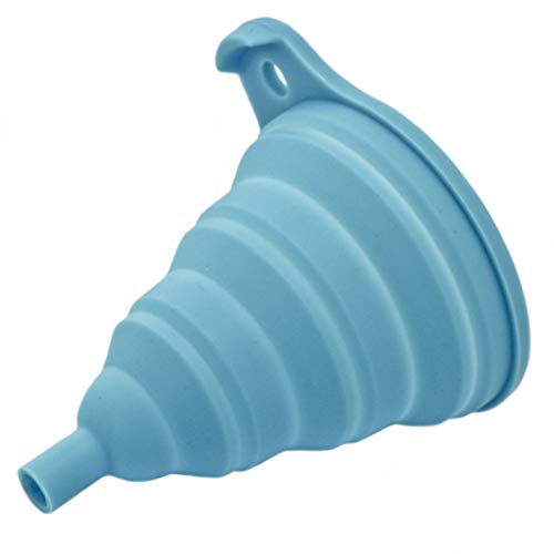 Zoie & Chloe Collapsible Silicone Kitchen Funnel - Space Saving Foldable Design for Cooking, Baking, Oil Pouring & Liquid Transfer - Dishwasher Safe