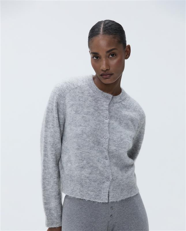 Cozy Knit Cardigan for Women - Light Grey Melange Sweater | Soft & Warm Open Front Cardigan for Fall & Winter | Perfect for Casual Outfits, Office Wear & Layering