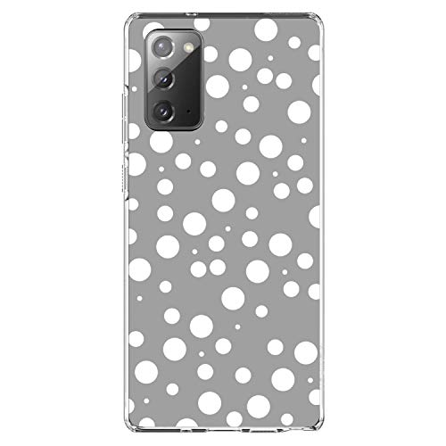 Grey White Bubbles Polka Dots On Clear Case