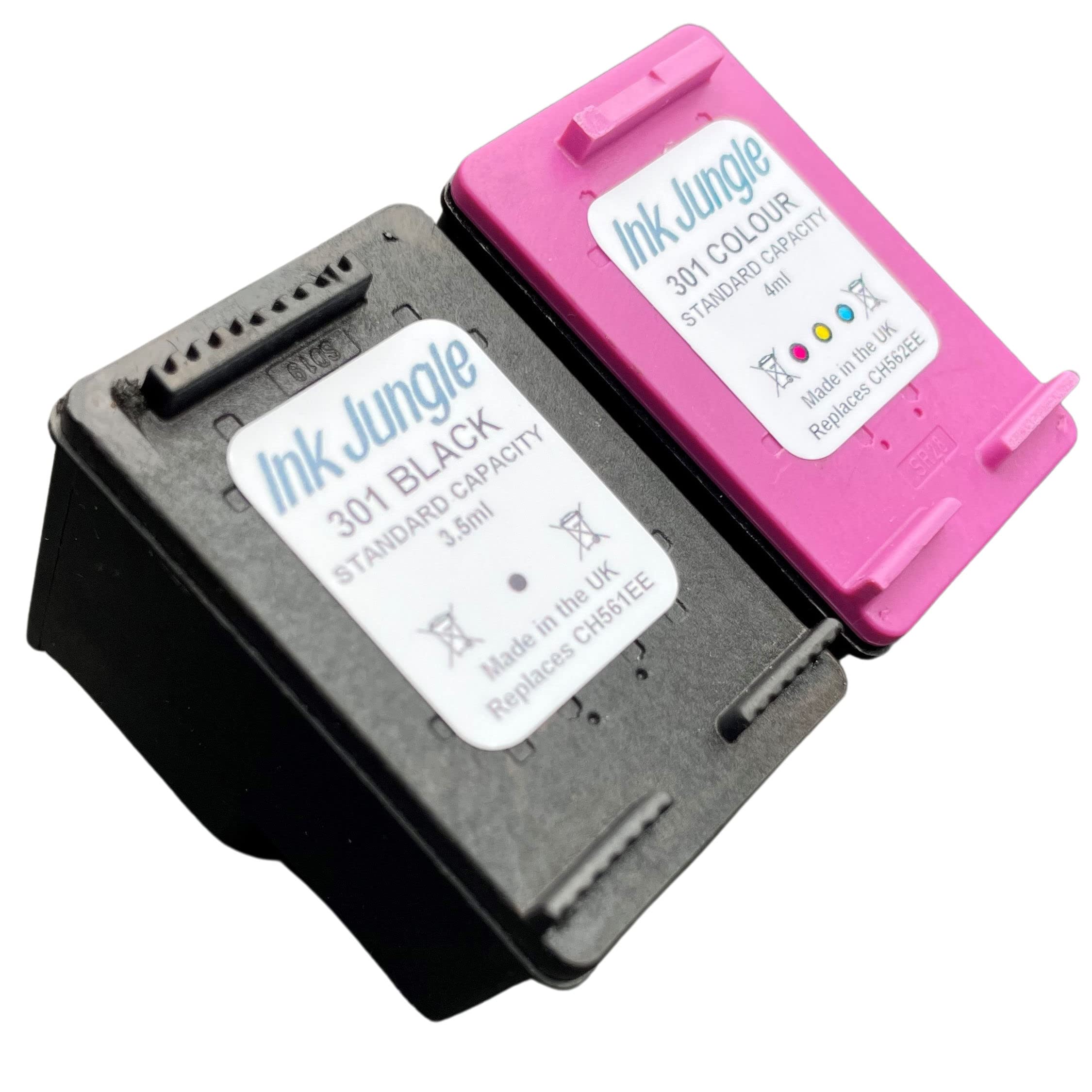 HP ENVY 4500-5539 Printer Ink Cartridges Replacement - 301 Black & Color Ink Refill Kit Compatible with CH563EE CH564EE - Home Office Printing Supplies for Documents, Photos & School Projects