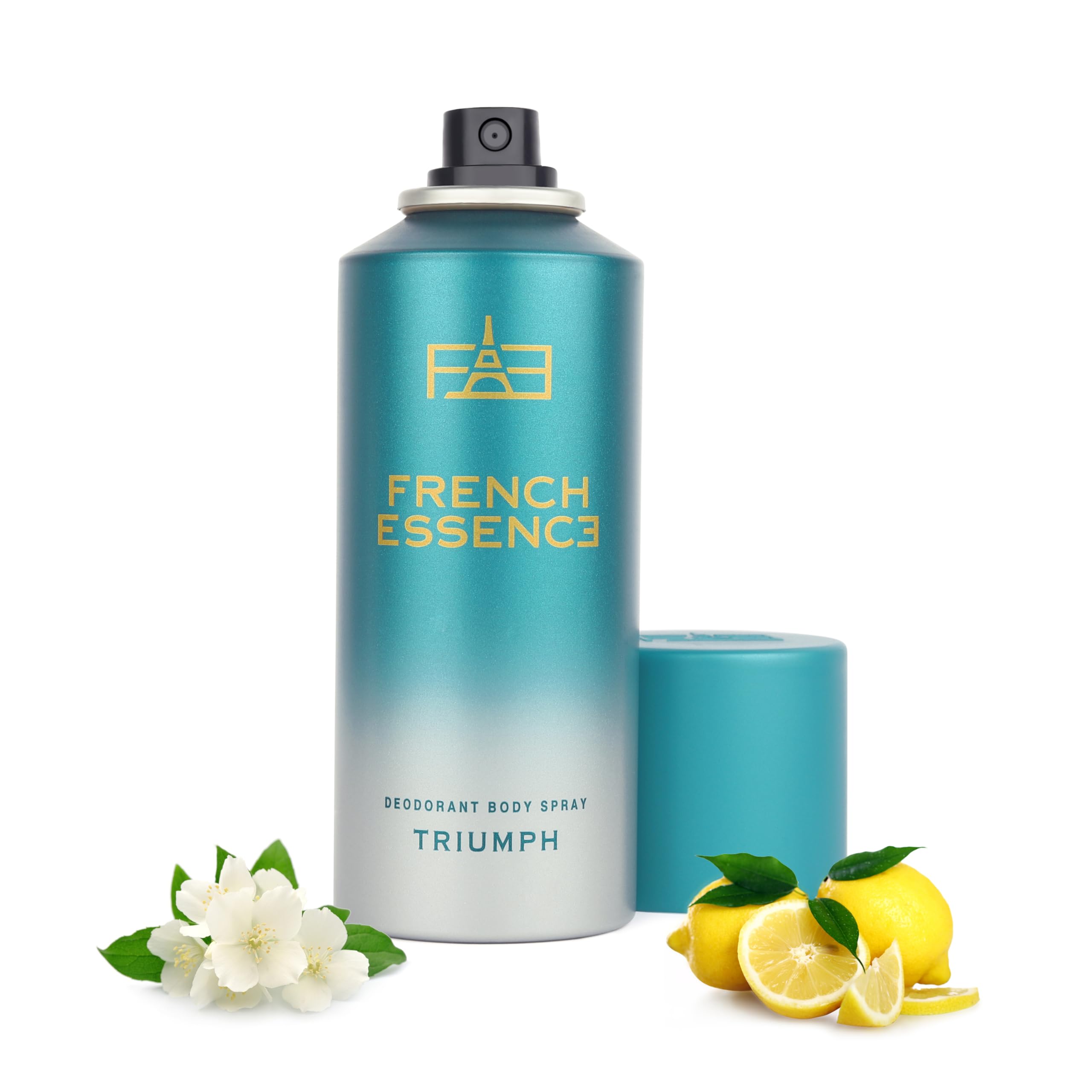 FRENCH ESSENCE Men's Deodorant Spray - Long Lasting Fragrance, Fresh Scent Body Spray for Men (Triumph 150ml, Pack of 2) | All-Day Freshness for Work, Gym & Outdoor Activities