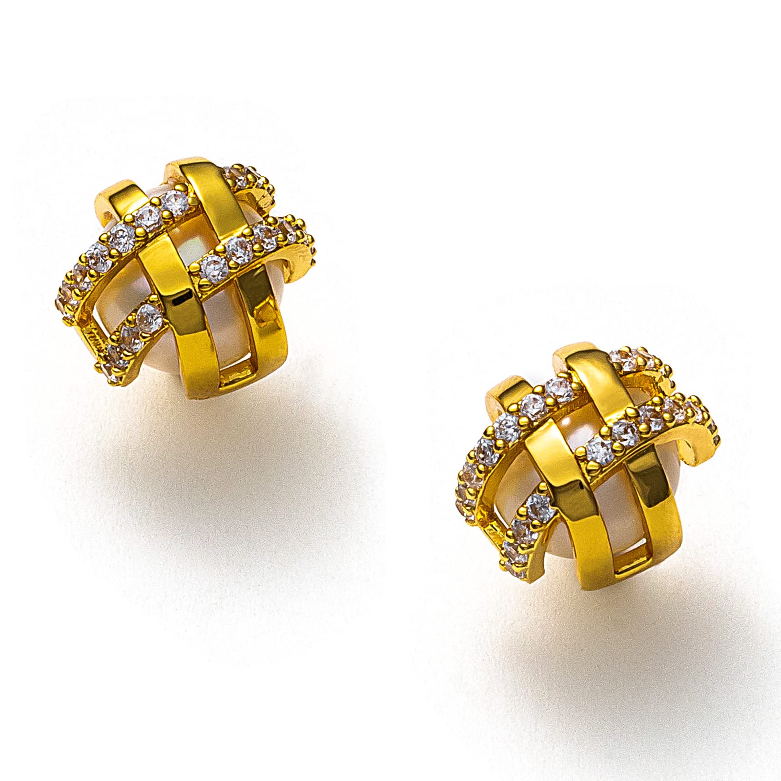 18K Gold Plated 925 Sterling Silver Stud Earrings for Women | Hypoallergenic Fashion Jewelry | Elegant Gift for Birthday, Anniversary & Everyday Wear