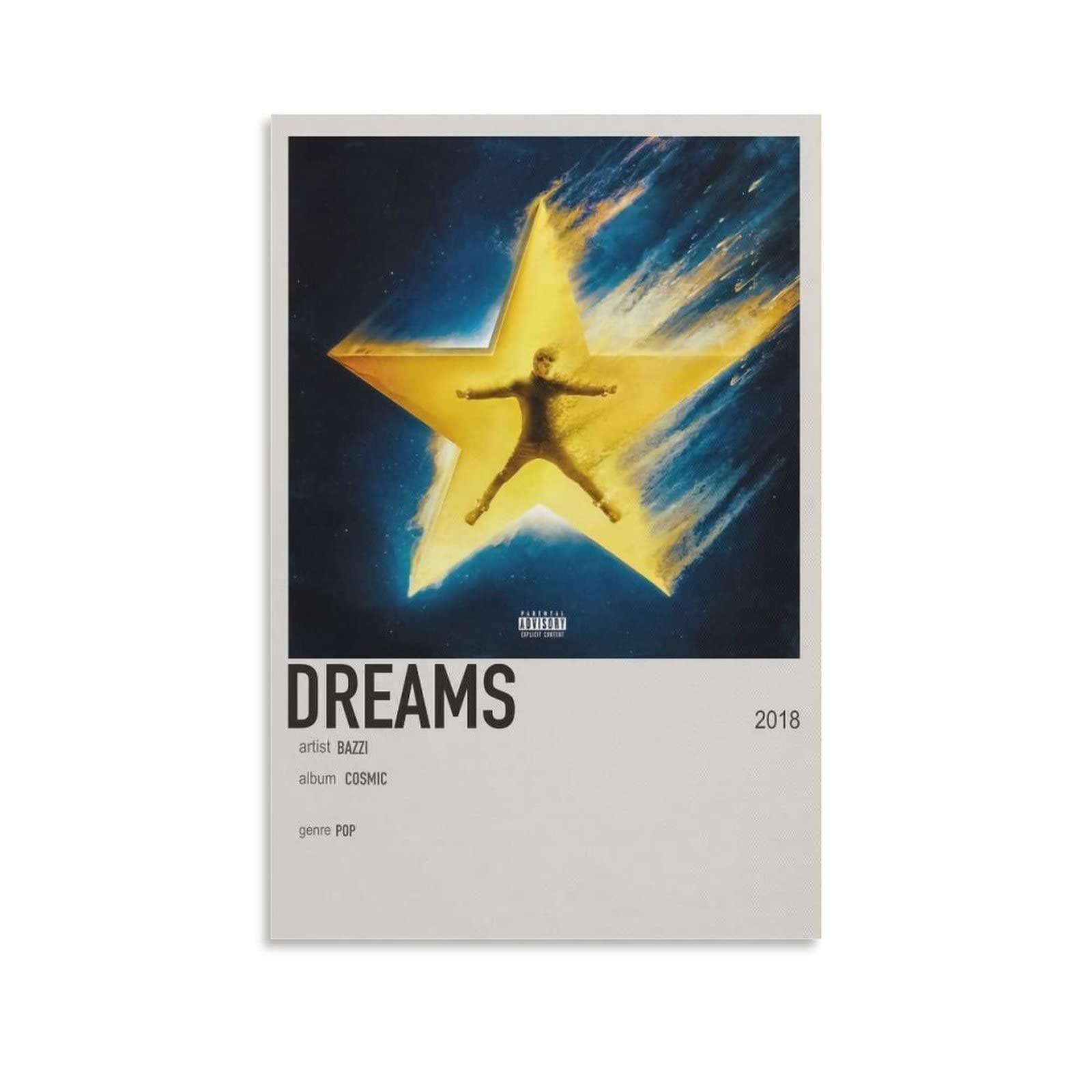Dreams Bazzi Canvas Poster - Unframed 12x18 inch (30x45cm) - Sports Landscape Wall Art for Bedroom, Office & Home Decor - Perfect Gift for Sports Fans & Art Lovers - Great for Living Room, Game Room & Dorm Decor