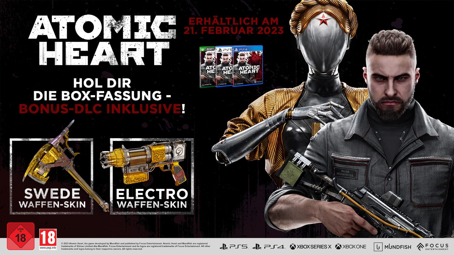 Atomic Heart PS5 Game - PEGI Rated | Action RPG Sci-Fi Adventure for PlayStation 5 | Perfect for Sci-Fi Fans & Action Game Lovers