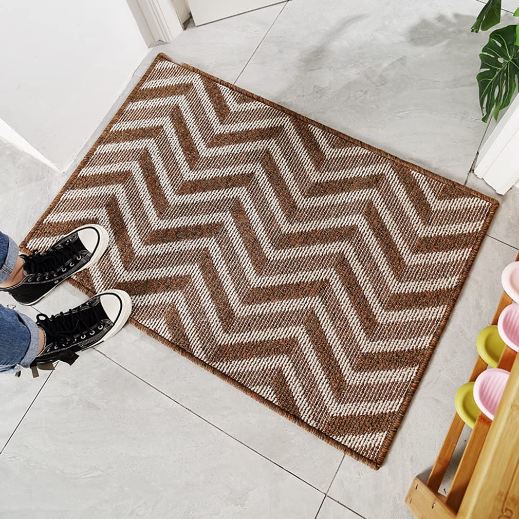 Non-Slip Geometric Door Mat for Front Door - Machine Washable Indoor/Outdoor Welcome Rug - Durable Bath & Kitchen Mat for Living Room, Bedroom (20