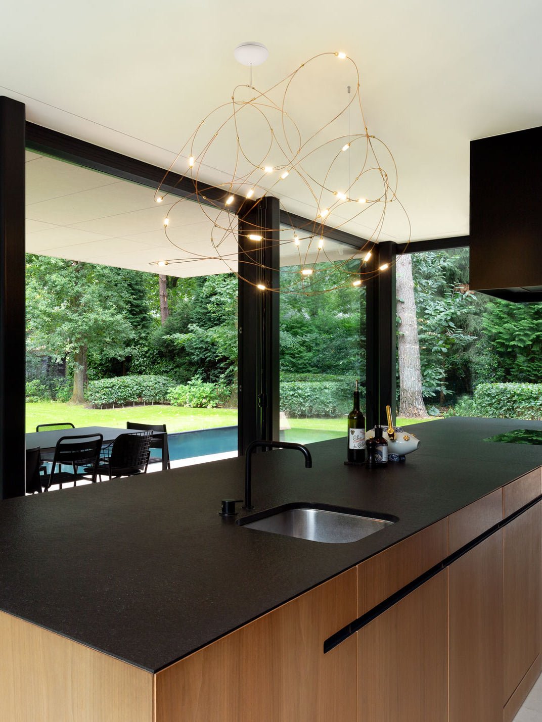 Modern Flock Pendant Light - Elegant Ceiling Hanging Lamp for Dining Room, Kitchen Island & Bedroom Decor - Adjustable Height LED Chandelier Lighting Fixture