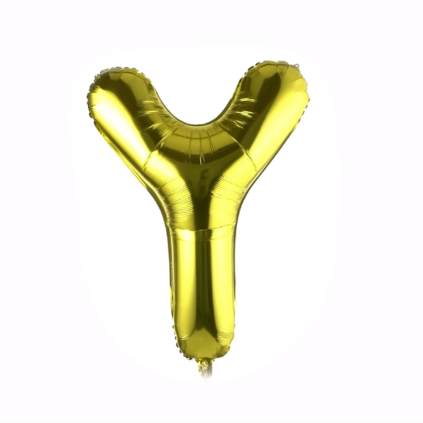 Balloonify Gold Mylar Letter Y Balloon - 40 Inch Large Foil Alphabet Balloon for Birthday Party Decorations (1 Count) - Perfect for Baby Showers, Graduations & Anniversary Celebrations