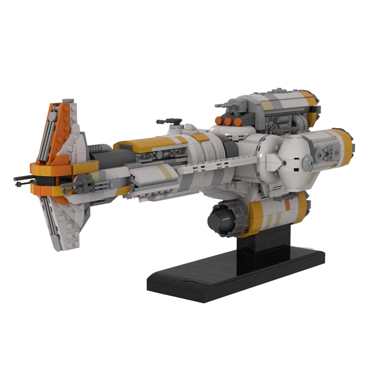 MAYS Technic Star Frigate Spaceship Building Blocks Set - 1614 Piece MOC-71412 Hammerhead Corvette Model Kit | Compatible with Lego Star Wars | Collector's Construction Toy for Adults & Kids | Perfect for Sci-Fi Displays & Gift Giving