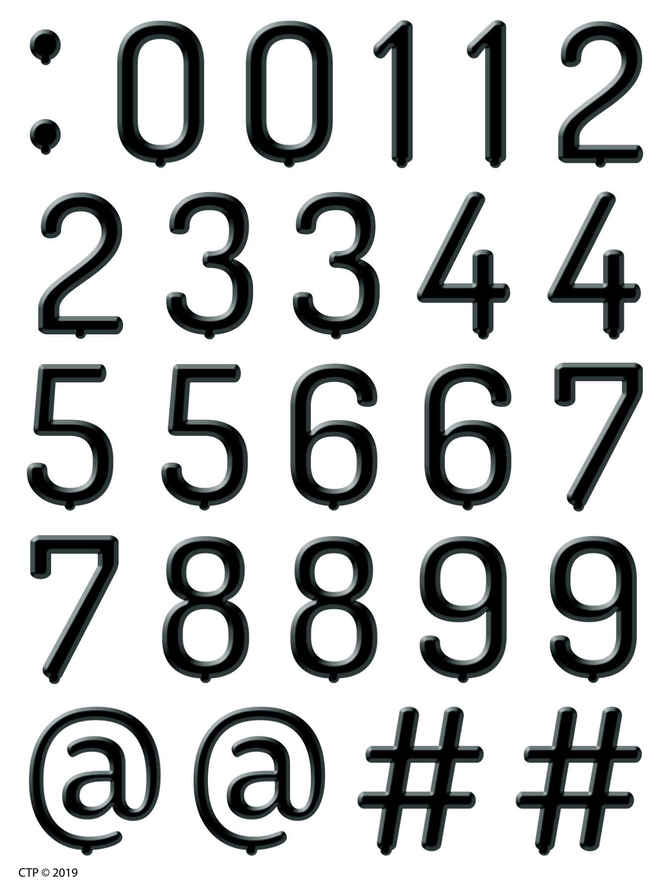 Creative Teaching Press Black Letter Board with 1