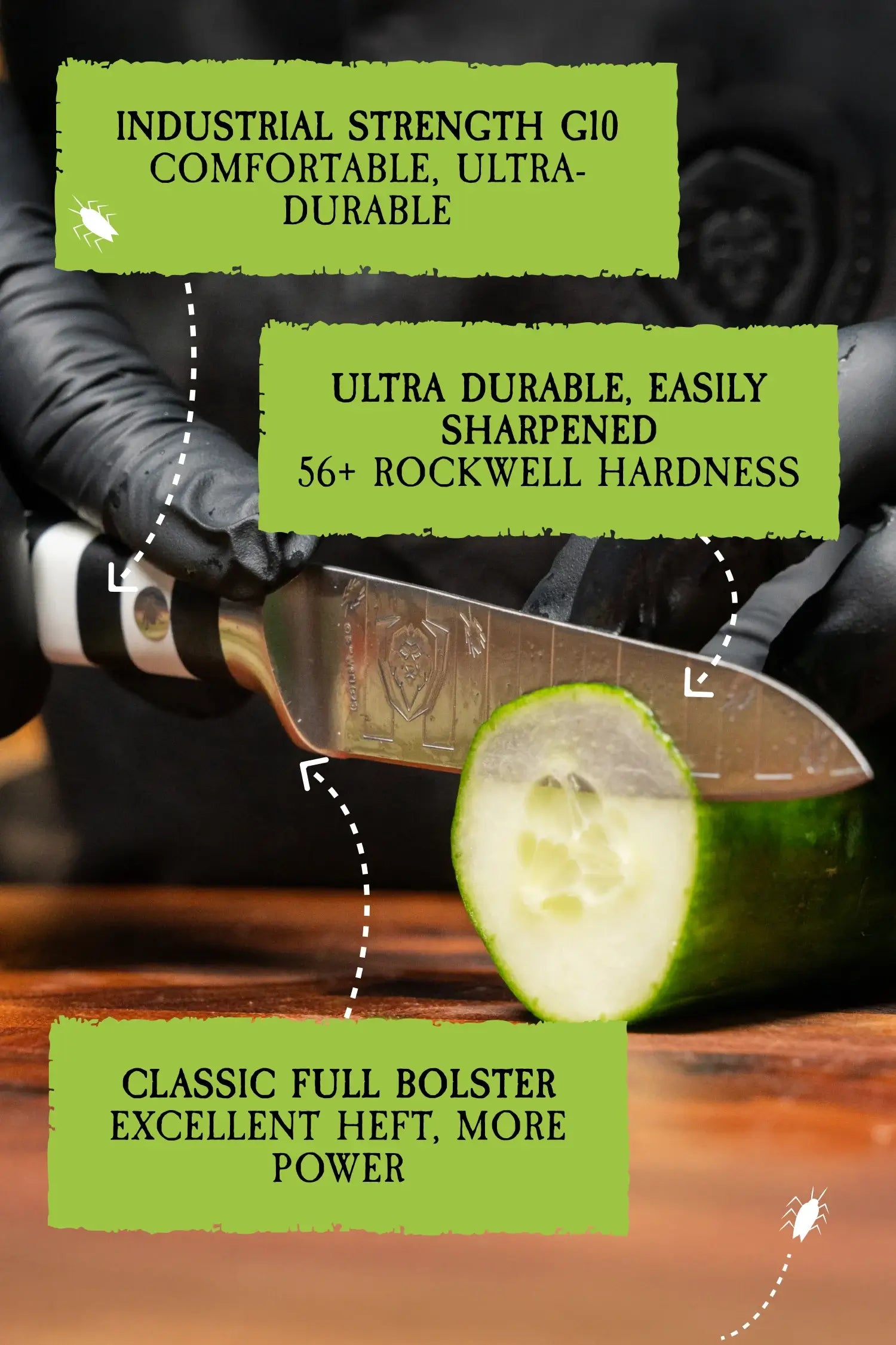 Premium 2-Piece Knife Set - Beetlejuice™ Themed Chef Knives by Dalstrong - Perfect for Halloween Cooking & Horror Movie Themed Kitchens