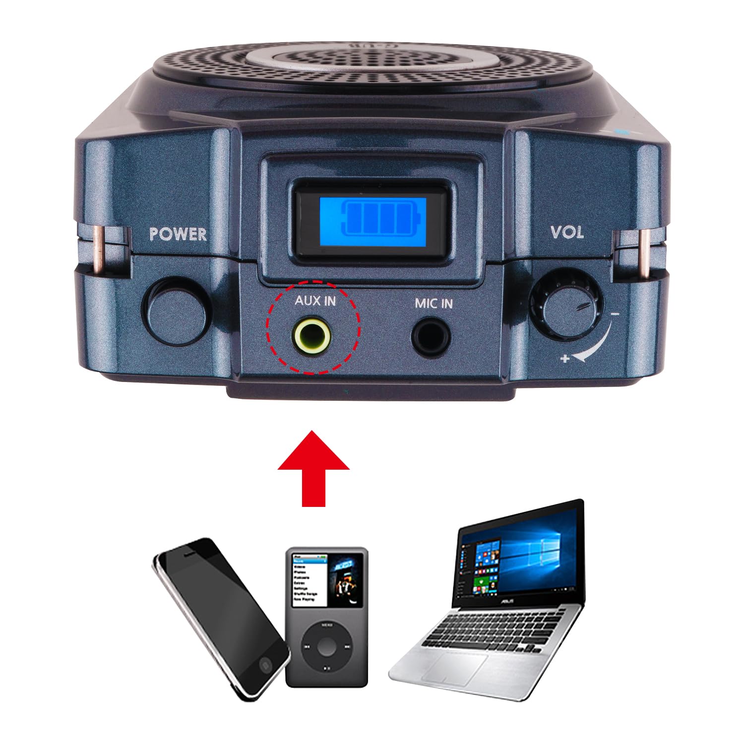 40W Portable Voice Amplifier with Wireless Microphone - Rechargeable PA System for Teachers, Outdoor Events & Public Speaking | SV Brand