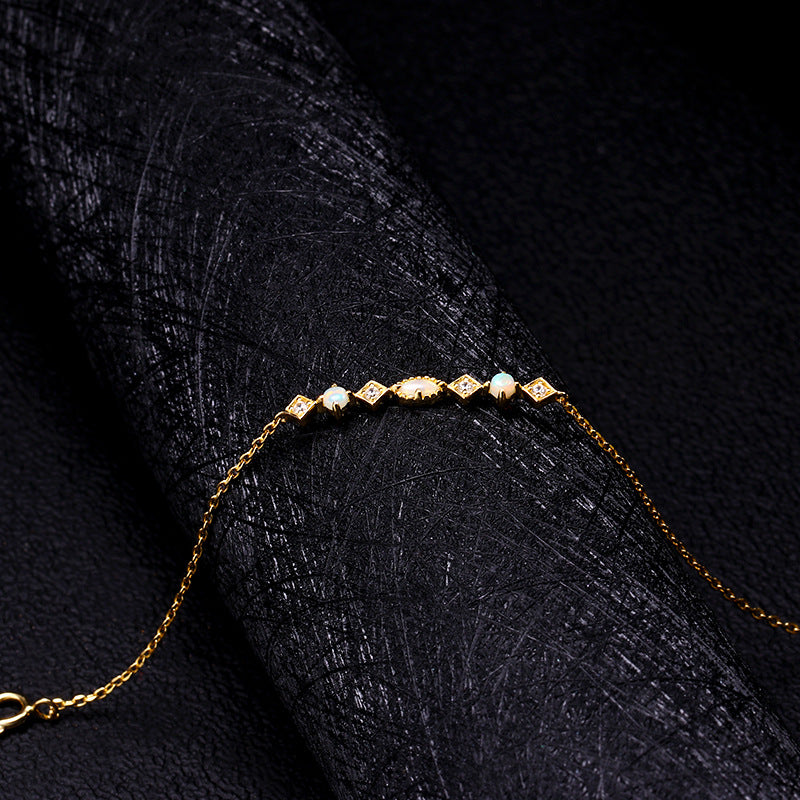 Dainty Opal Bracelet for Libra Birthstone - Elegant Zodiac Jewelry Gift for Women | Perfect for Birthday, Anniversary & Special Occasions