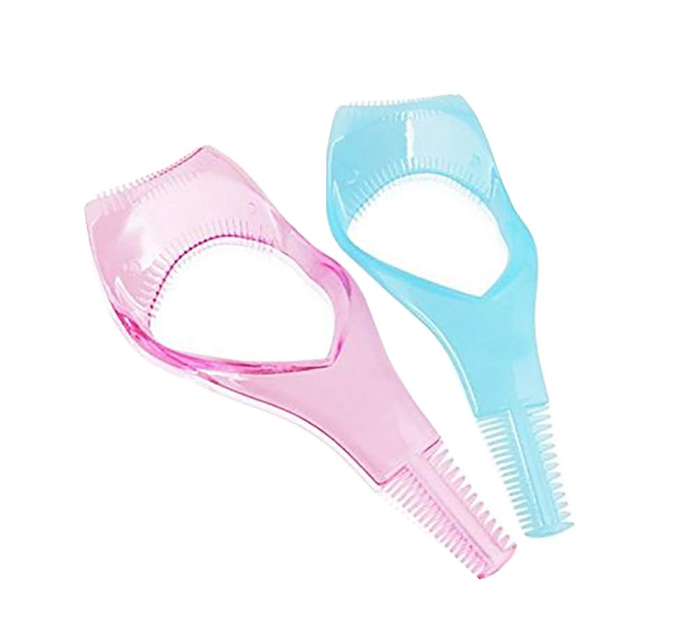 4-Pack 3-in-1 Plastic Mascara Applicator Guide & Eyelash Comb - Professional Makeup Tool for Perfect Lashes - Ideal for Home, Salon & Travel Use