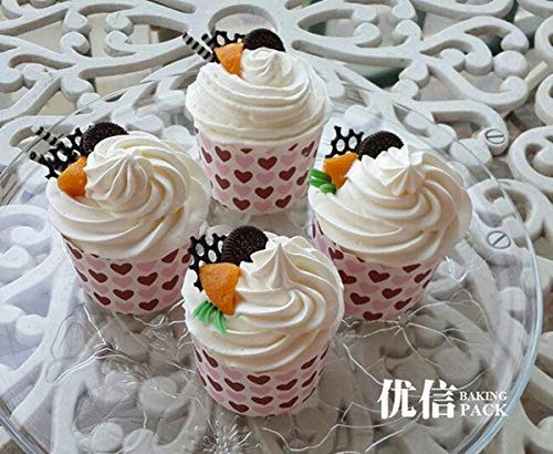 AmigozZ 50-Pack Grease-Proof Mini Baking Paper Cups - Muffin Liners, Ice Cream Cups & Dessert Cups with Random Colors & Designs | Perfect for Party Favors, Birthday Treats & Home Baking