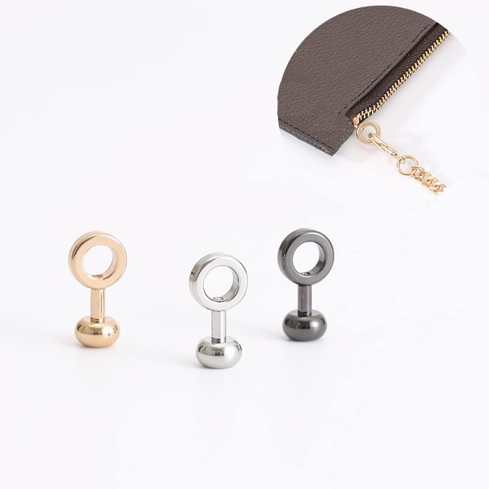 6-Piece Copper Zipper Insert Buckle Purse Chain Strap Clip Connector Kit - DIY Bag Conversion for Zippered Pochette & Crossbody Purses - Perfect for Handbag Repair, Crafting & Accessory Customization