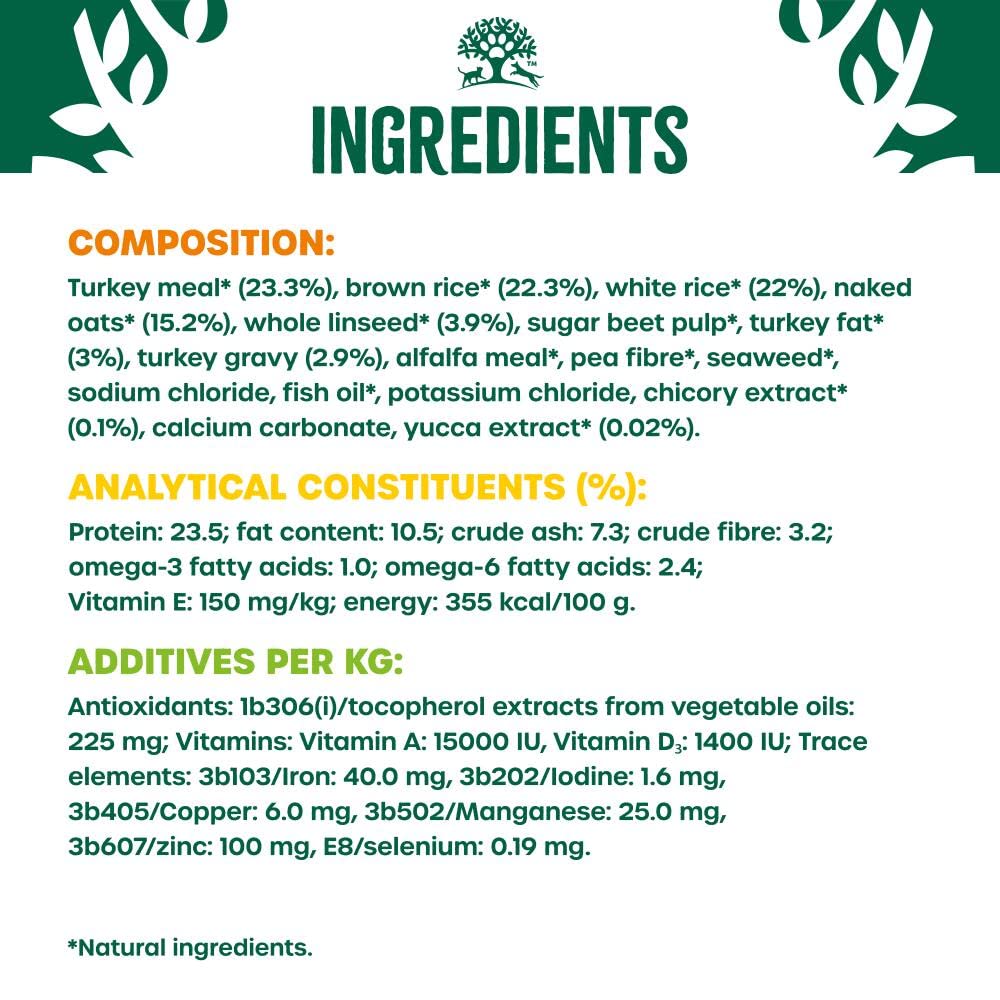 James Wellbeloved Hypoallergenic Adult Dry Dog Food - 15kg Turkey & Rice Formula for Sensitive Stomachs - Grain Free Bulk Dog Food Pack for Large Breed Dogs - Perfect for Daily Feeding & Allergy Relief