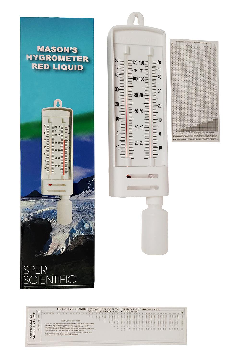 Mason's Digital Hygrometer - Accurate Indoor Humidity & Temperature Monitor for Home, Greenhouse, and Baby Room - Ideal for Weather Stations, Humidors, and Plant Care