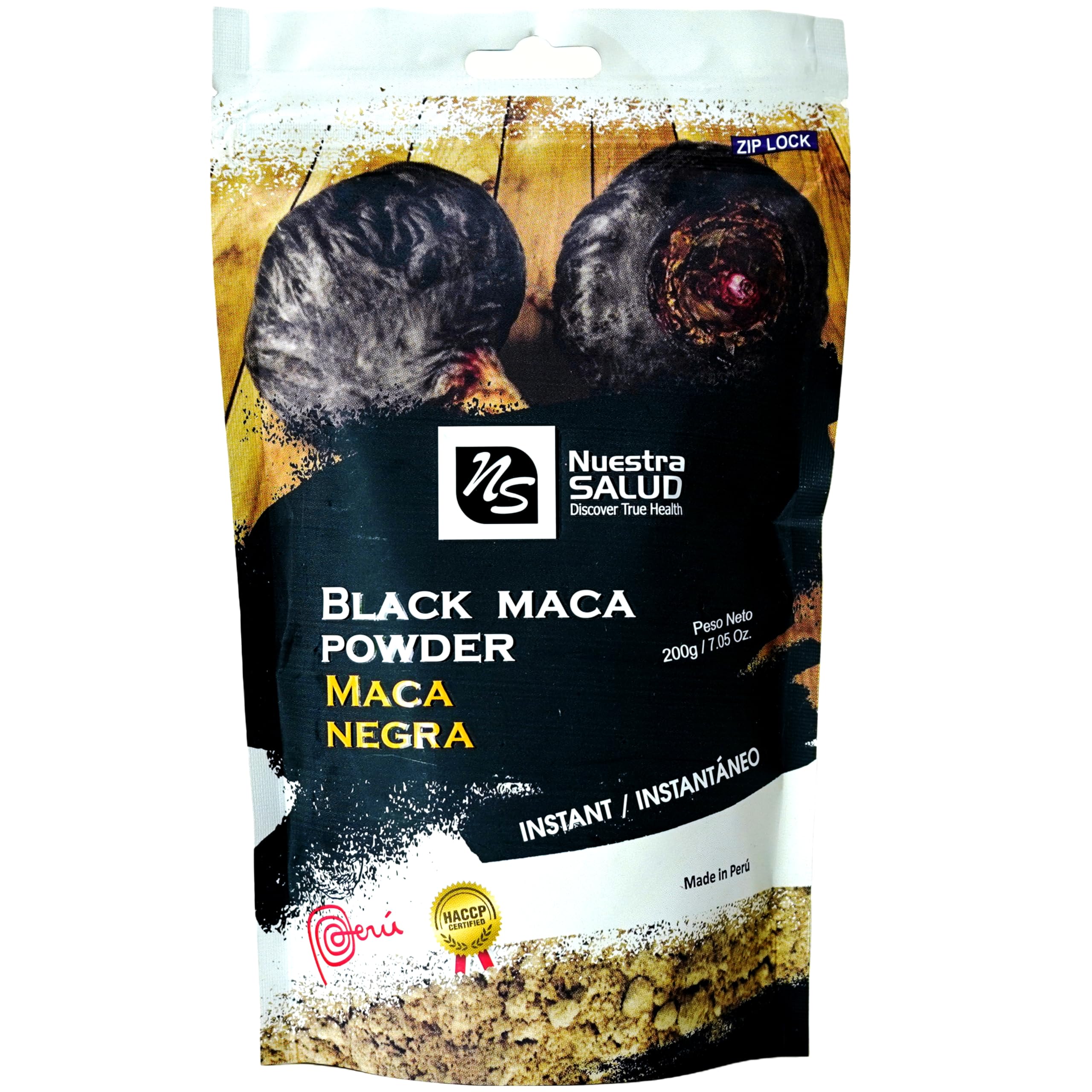 Organic Black Maca Powder 200g - Premium Peruvian Maca Root Supplement for Energy & Vitality - Perfect for Smoothies, Coffee & Natural Wellness Boost