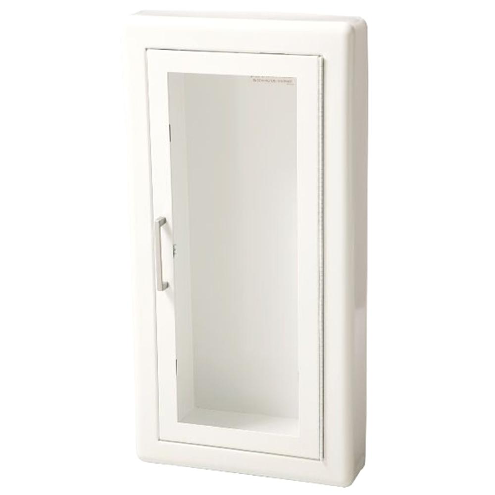 JL Industries 1018F10FX2 Ambassador Fire Extinguisher Cabinet - Full Glass Door with Pull Handle, Fire Rated for Commercial & Residential Safety - Ideal for Offices, Schools, Warehouses & Home Garages