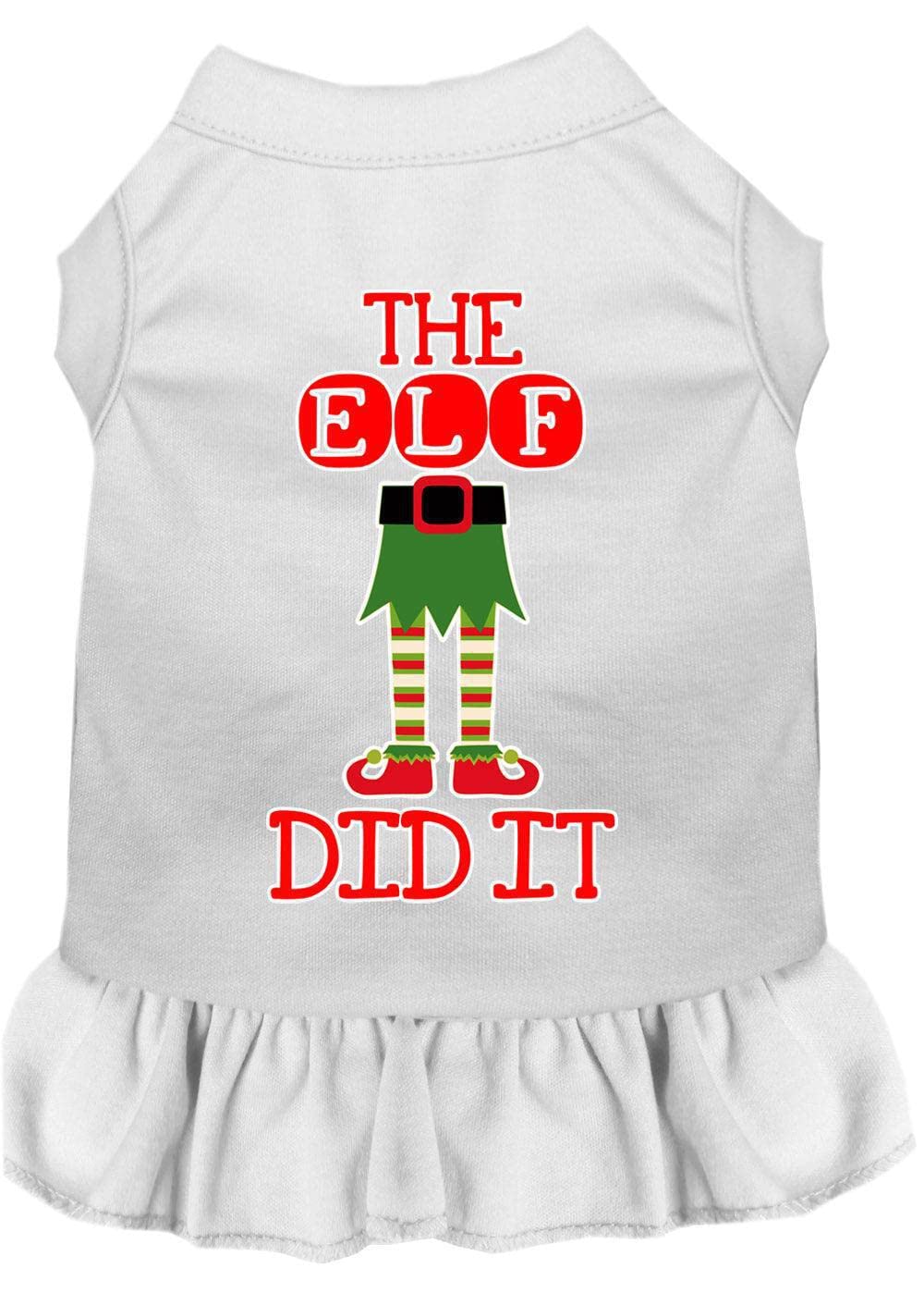 Christmas Pet Dog & Cat Costume - 'The Elf Did It' Funny Holiday Outfit in Bright Pink, Size XL (14-20 lbs) | Perfect for Christmas Parties, Pet Photos & Festive Celebrations