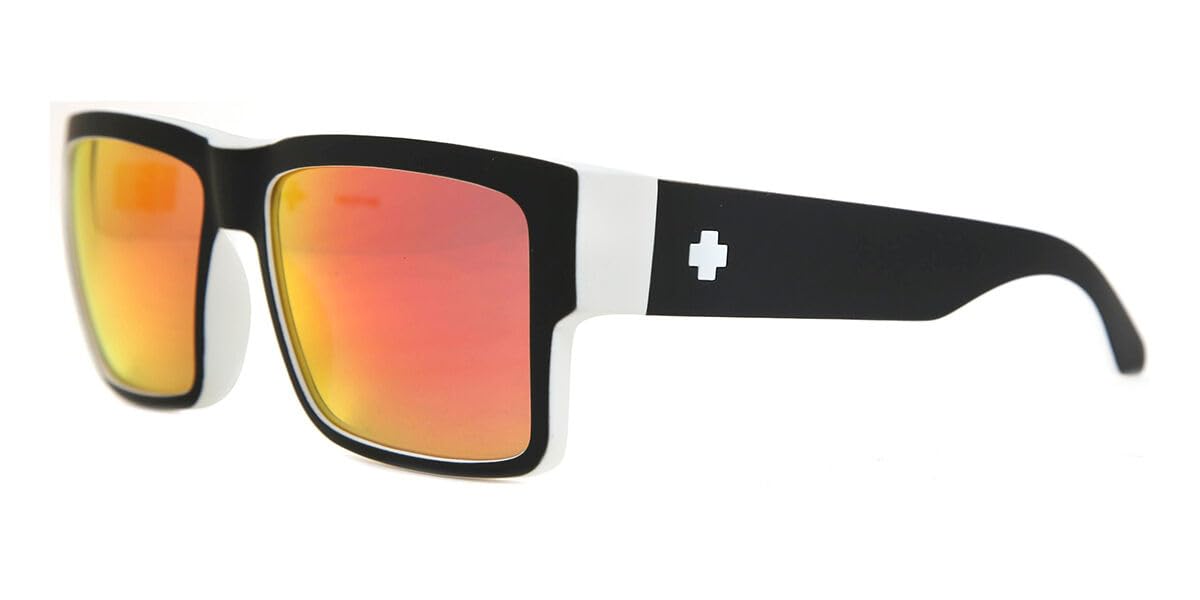 SPY Cyrus Whitewall Sunglasses - Happy Gray Green Frame with Red Spectra Mirror Lens for Cycling, Running & Outdoor Sports