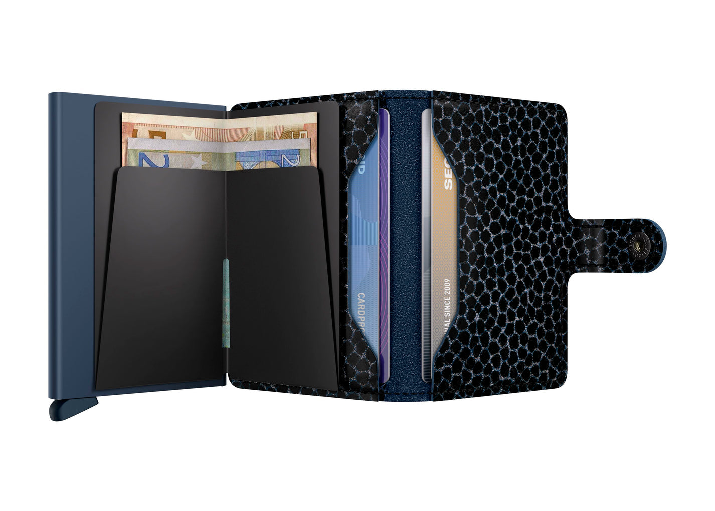 SECRID Miniwallet Giraffina Blue - Slim RFID Blocking Leather Wallet for Women & Men | Perfect for Travel, Everyday Use & Gift Giving