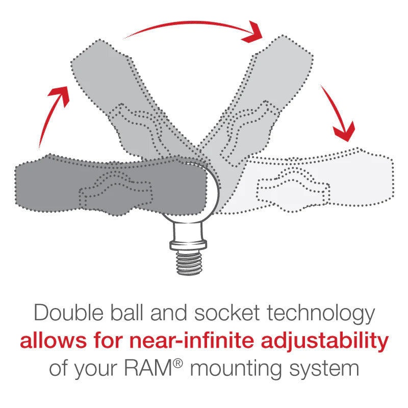 RAM-1 Ball with M10 x 1.5 Pitch Male Thread (RAM B 349 1U) - Perfect for Hydraulic Cylinder Rod Ends and Heavy-Duty Equipment Connections