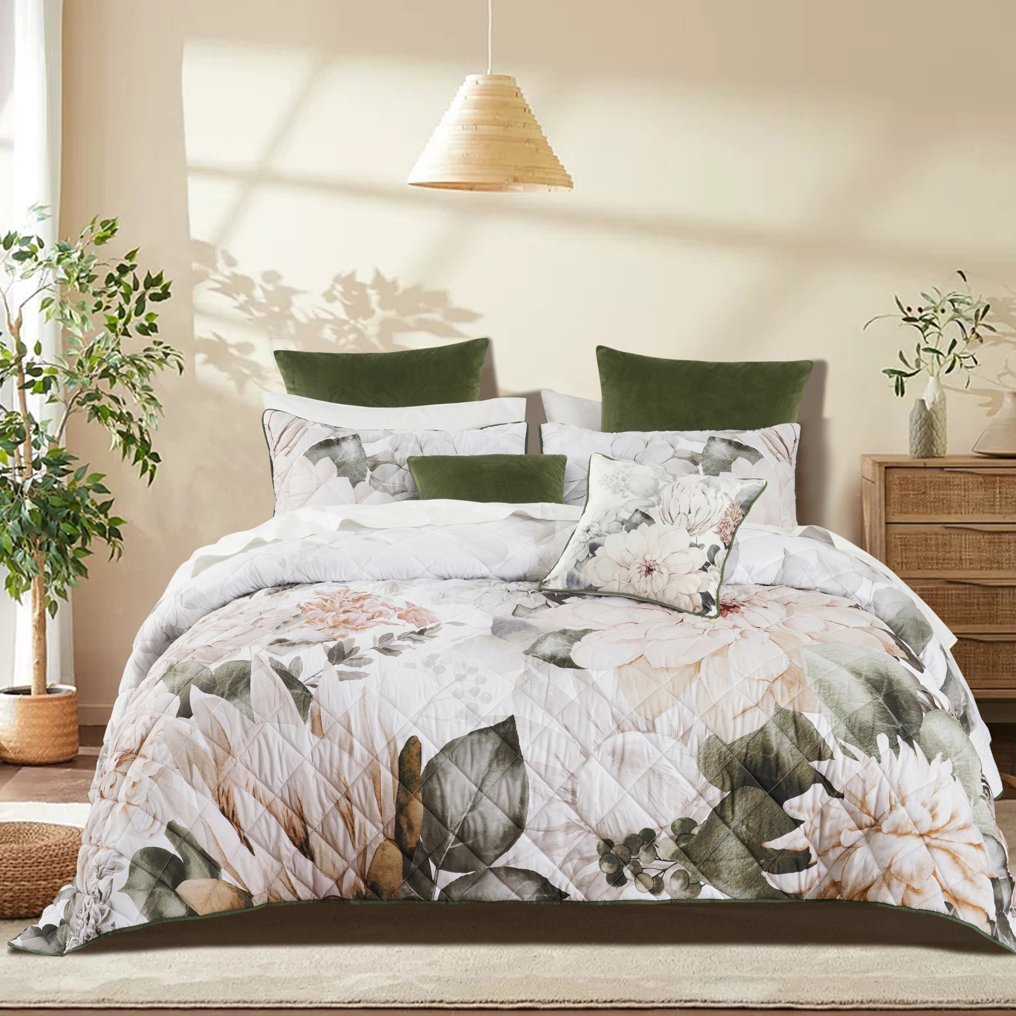 Giselle White Coverlet Set By Bianca - Luxury Bedding for Master Bedroom & Guest Room Decor