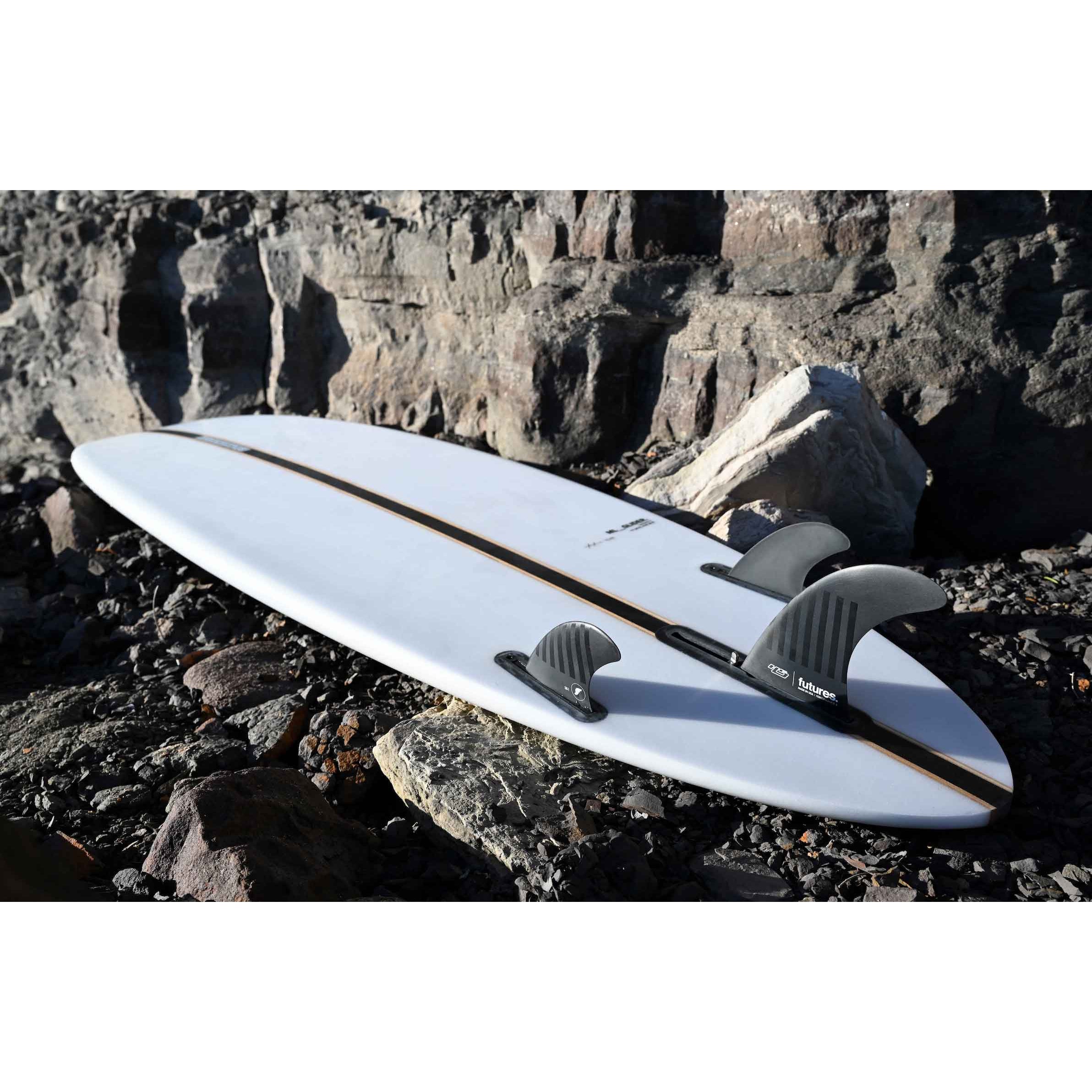 Haydenshapes Mid Length Glider 8'1 Surfboard - Premium PU Construction with FCS2 Fin System - Perfect for Small to Medium Waves and Cruising