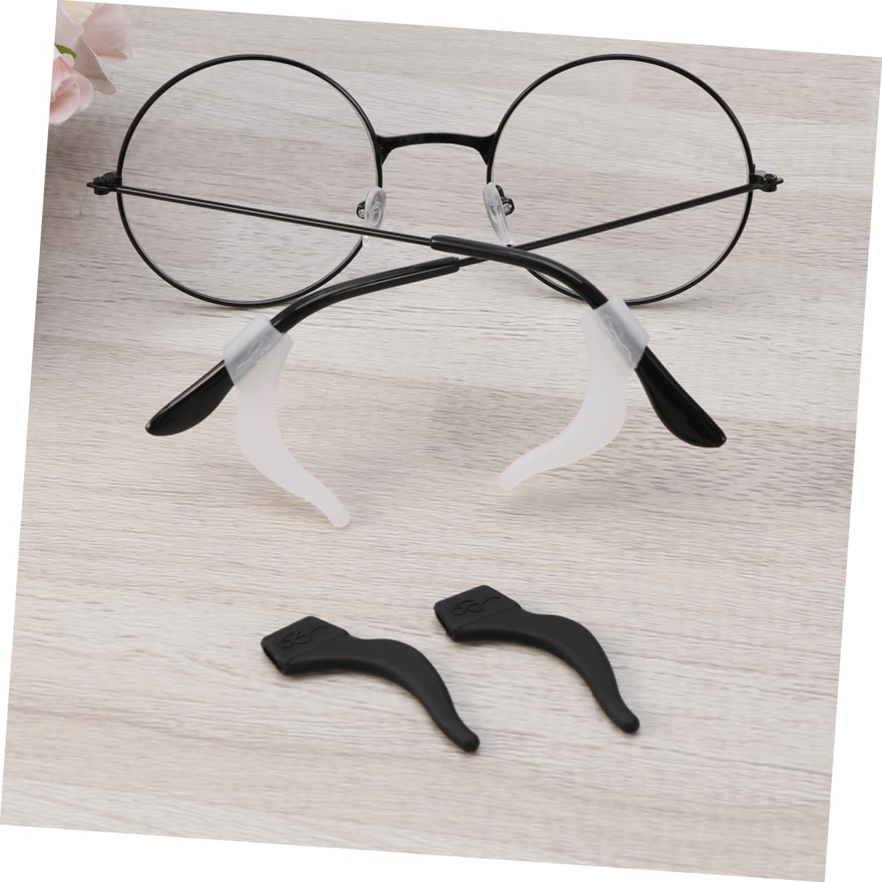 DOITOOL 30 Pairs Silicone Glasses Holder Straps - Anti-Slip Eyeglass Ear Hooks & Leg Covers - Glasses Stand Accessories (White) for Reading, Sports & Outdoor Activities
