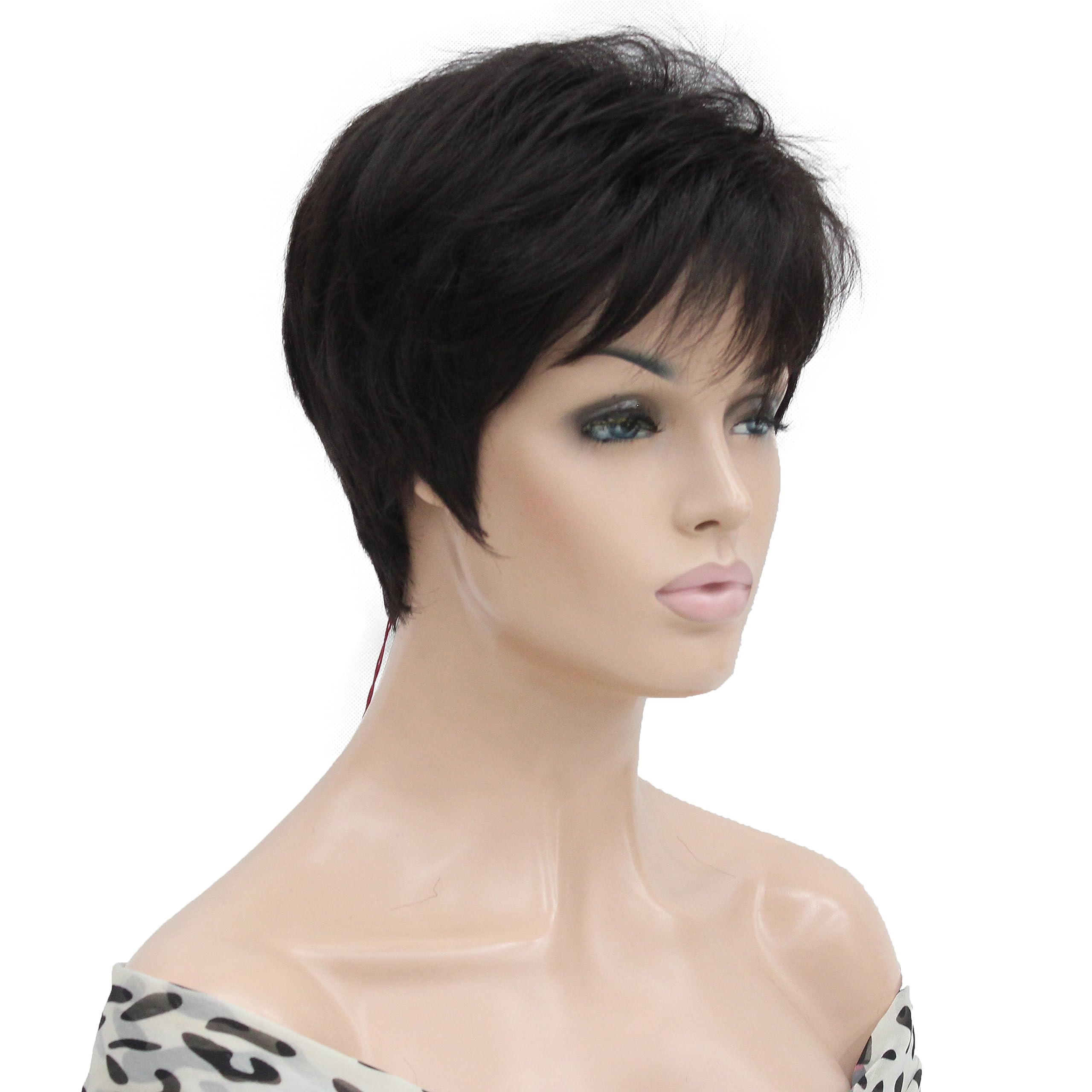 Heat Resistant Short Layered Synthetic Wig for Women - Perfect for Cosplay, Daily Wear & Styling