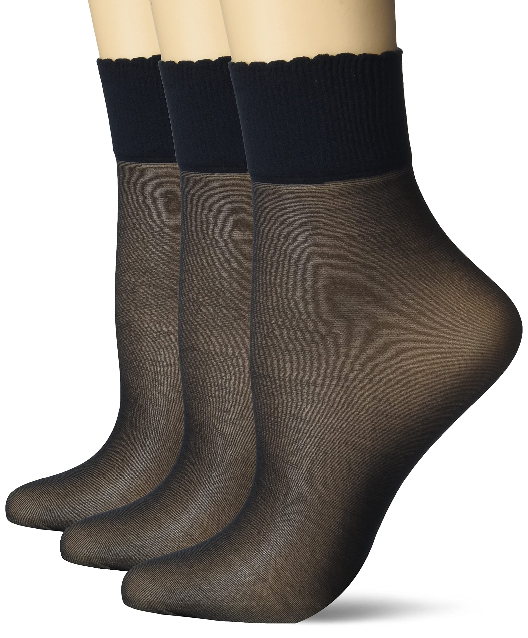 Berkshire Women's 3-Pack Sheer Ankle Socks - Comfortable & Breathable for Everyday Wear, Work, Yoga & Casual Outfits