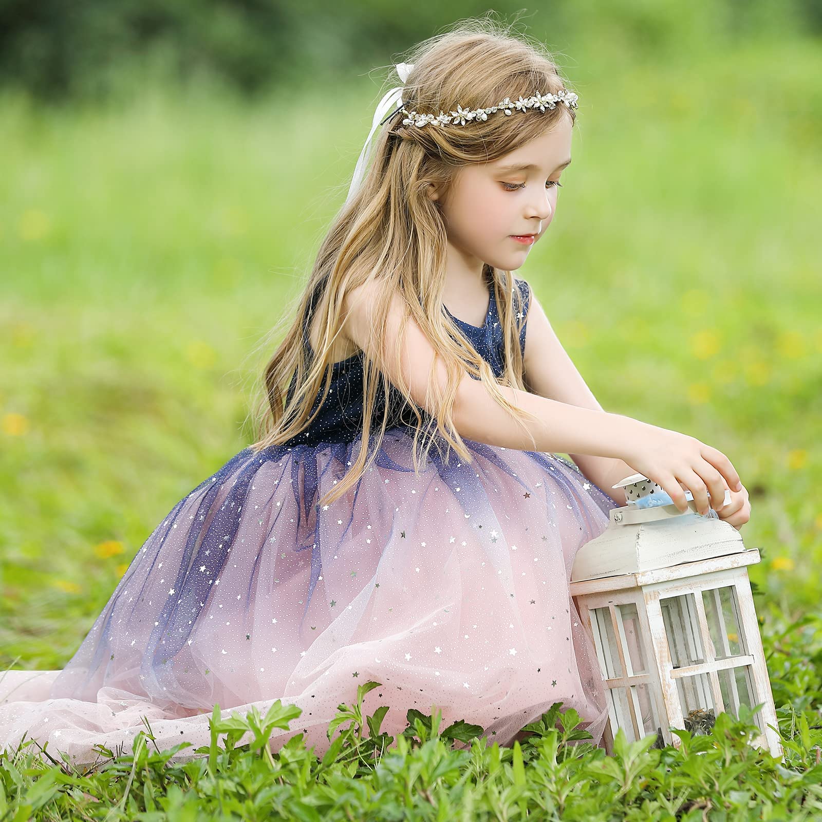 Sparkly Flower Girl Tulle Dress for Weddings, Bridesmaids, Pageants & Princess Birthday Parties – Elegant & Comfortable for Special Occasions