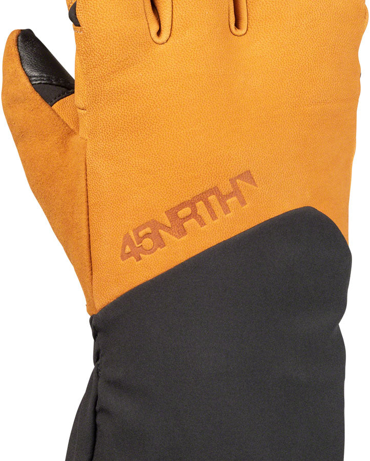45NRTH 2023 Sturmfist 4 LTR Leather Gloves - Tan/Black Lobster Style, Medium - Winter Cycling & Snowmobile Gloves for Extreme Cold Weather Protection