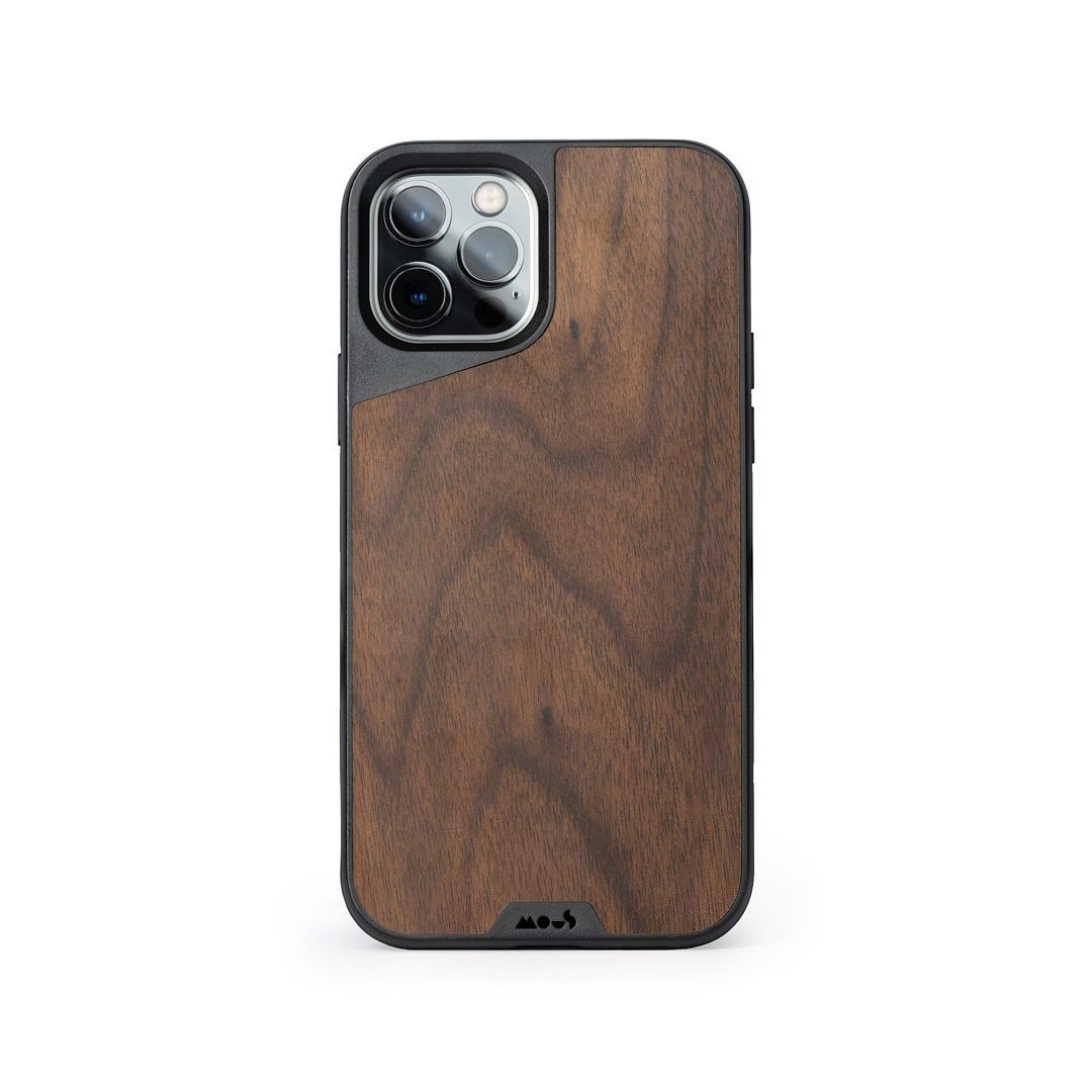 MagSafe® Compatible Walnut Phone Case for iPhone 14/13/12 Pro Max - Premium Wooden Protective Cover with Strong Magnetic Grip - Perfect for Work, Travel & Everyday Use