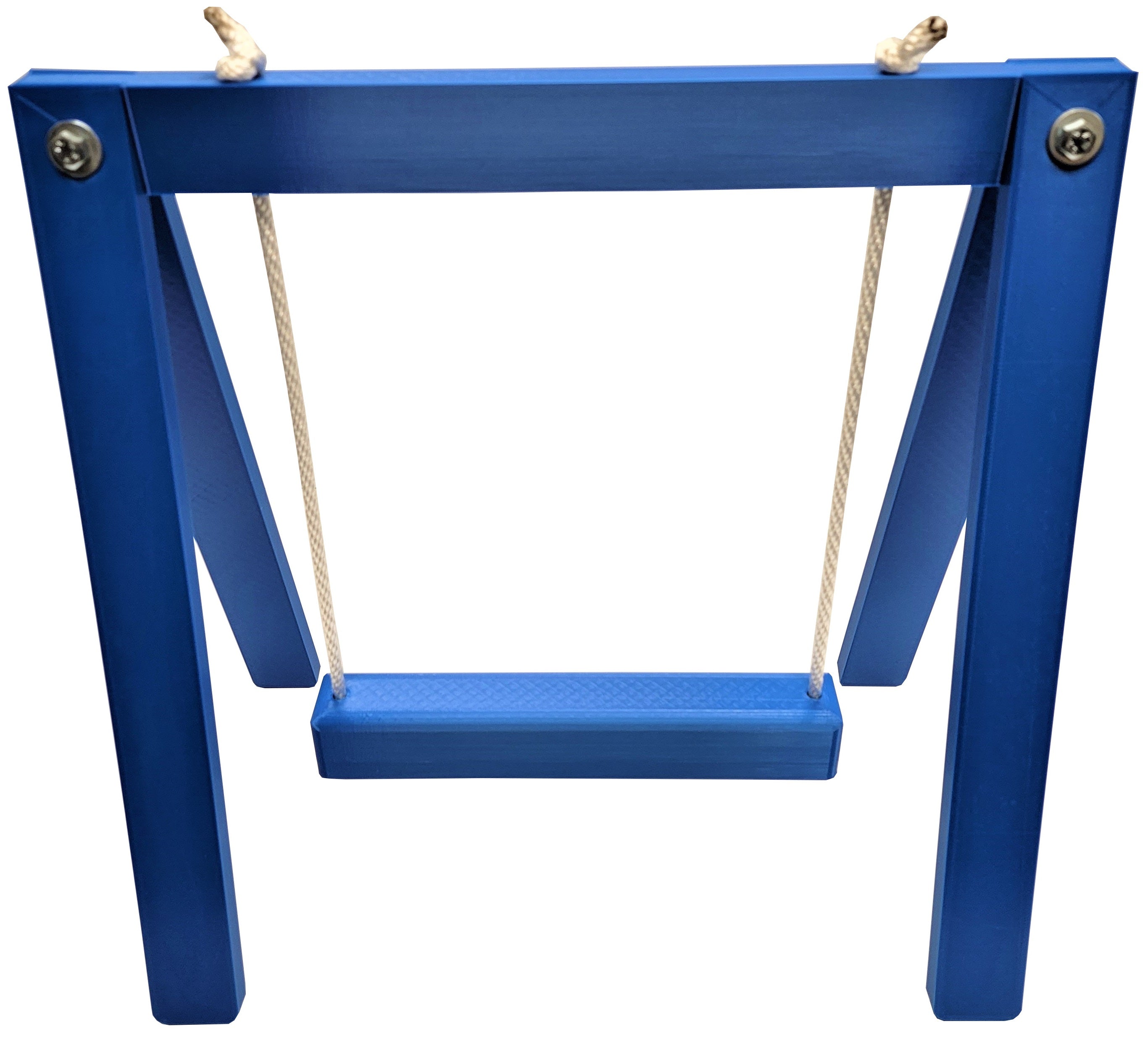 15 Inch Tall Blue Chicken Swing Set - Durable Poultry Perch for Hens & Roosters - Perfect for Coops, Backyards & Farm Use