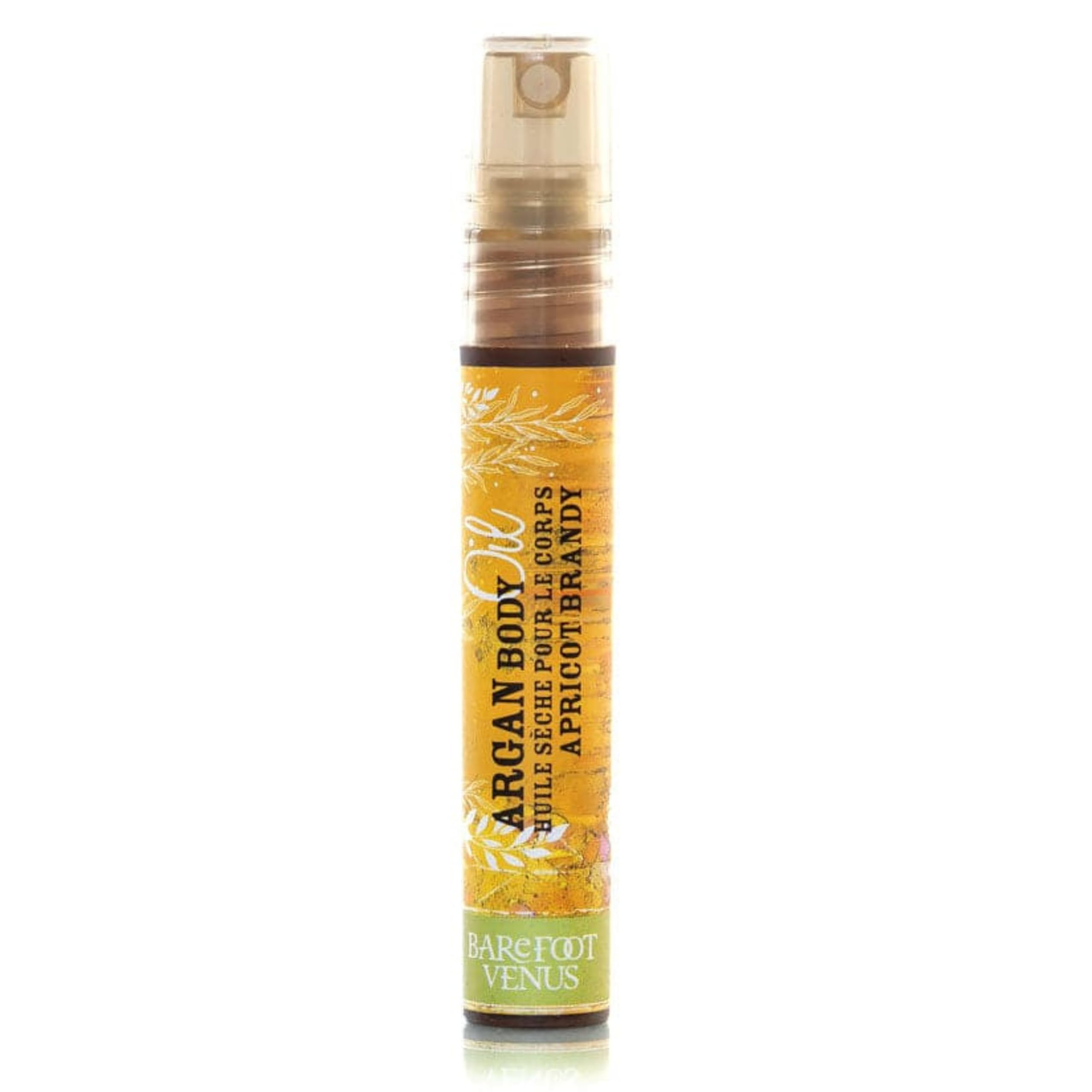 Travel Size Mini Argan Body Oil - 8ml (Apricot Brandy) | Natural Moisturizer for Dry Skin & Hair | Perfect for Travel, Gym & On-the-Go Hydration