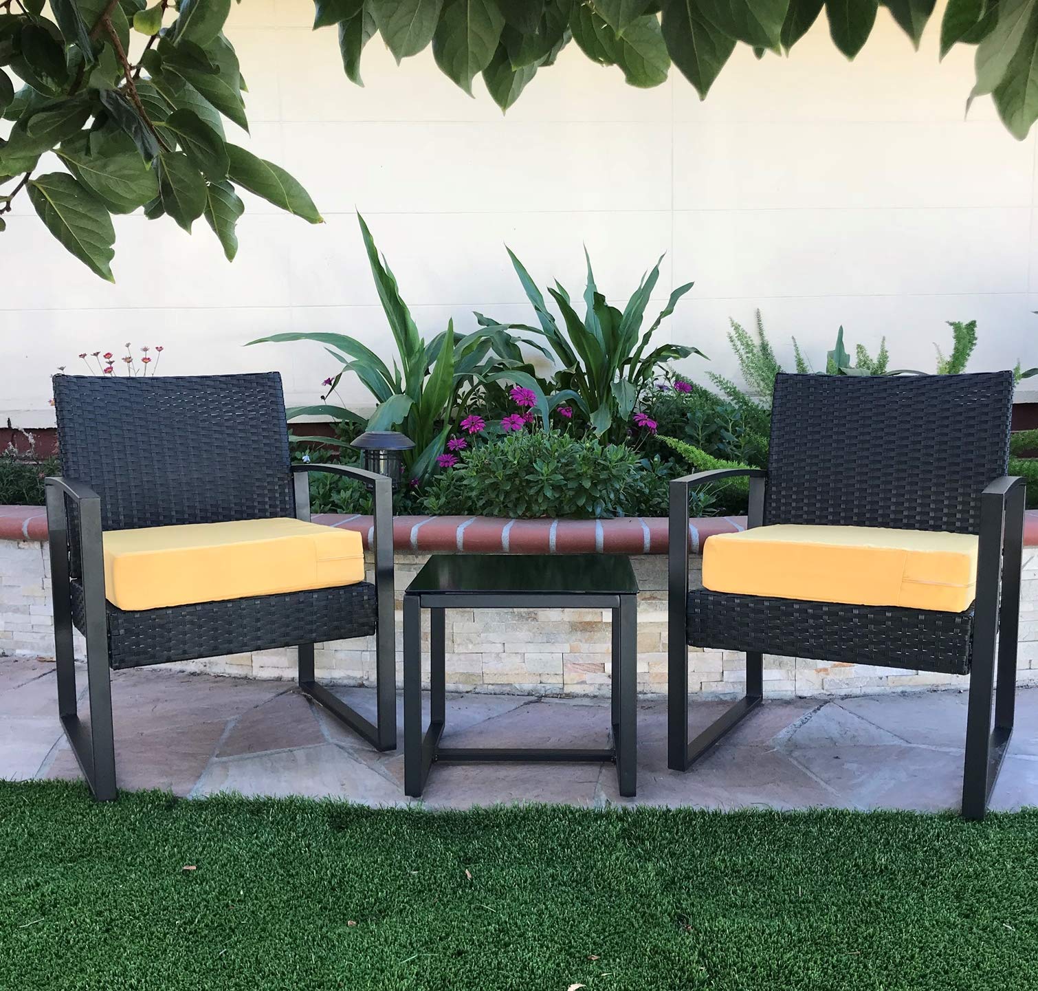 Waterproof UV-Resistant Patio Chair Cushion Cover - Sunflower Yellow 20x18x4 Inches - Indoor/Outdoor Furniture Protection - Perfect for Poolside, Garden, Deck & Patio Use