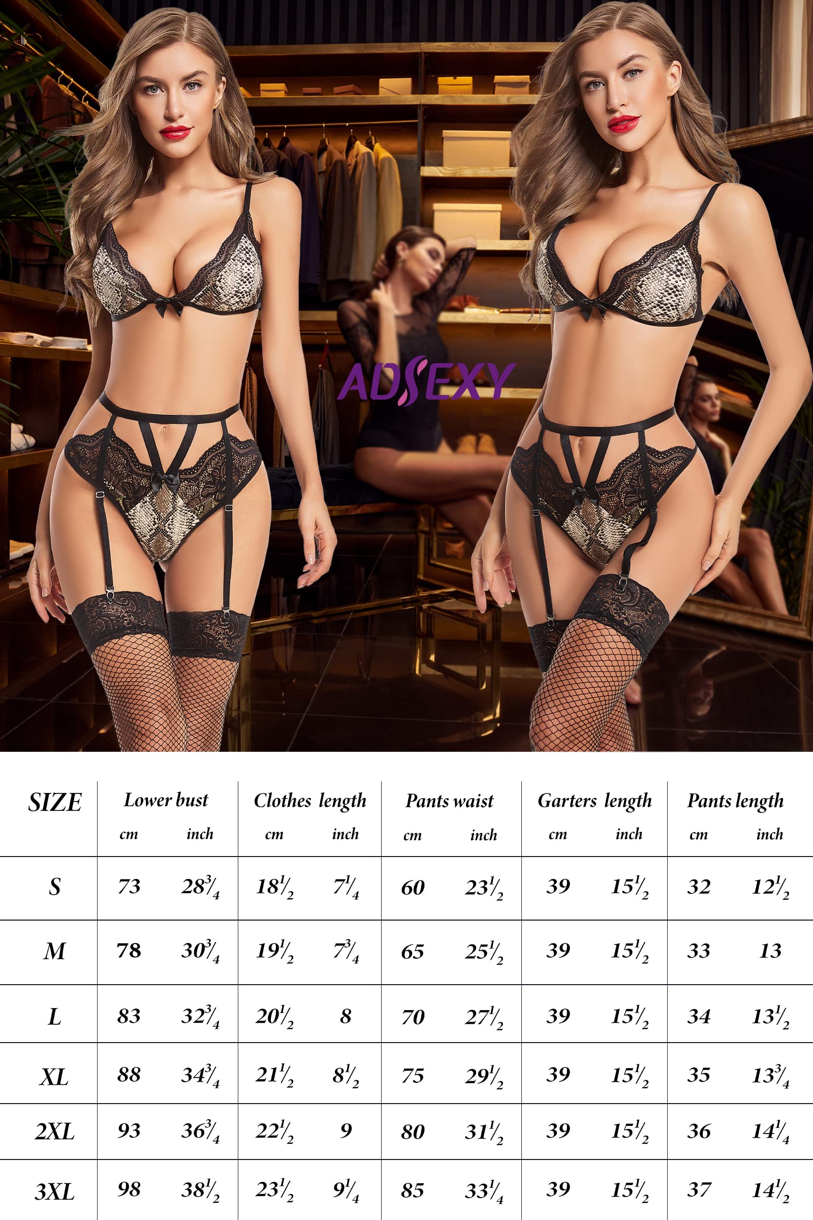Exotic Women's 3-Piece Lingerie Set - Leopard Print Bra, Panty & Strappy Lace Teddy Bodysuit | Sexy Lingerie for Women | Perfect for Valentine's Day, Anniversary Gifts & Boudoir Photography
