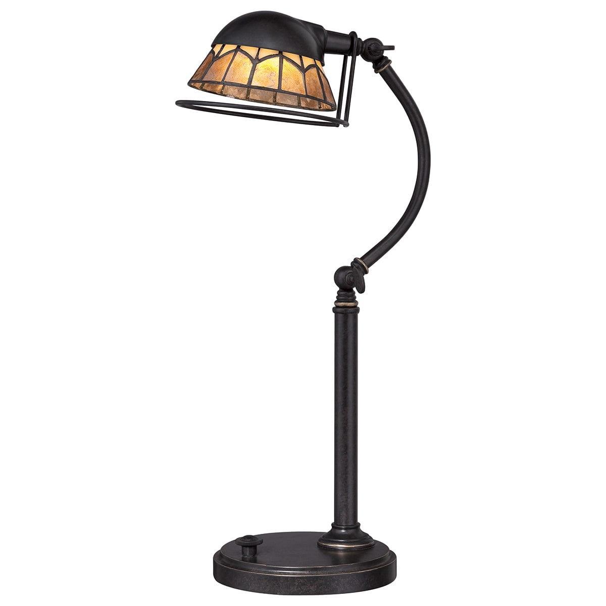 Quoizel Whitney LED Table Lamp in Imperial Bronze Finish - Modern Lighting for Living Room, Bedroom & Office Decor
