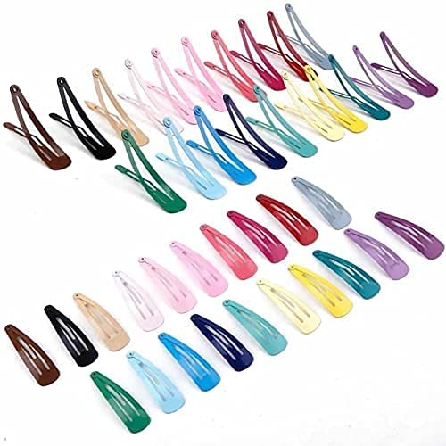 MOOLYAVAAN No-Slip Metal Snap Hair Clips for Women, Girls & Kids - 18 Pack Colorful Hair Barrettes for Short & Long Hair - Perfect for School, Work & Everyday Styling